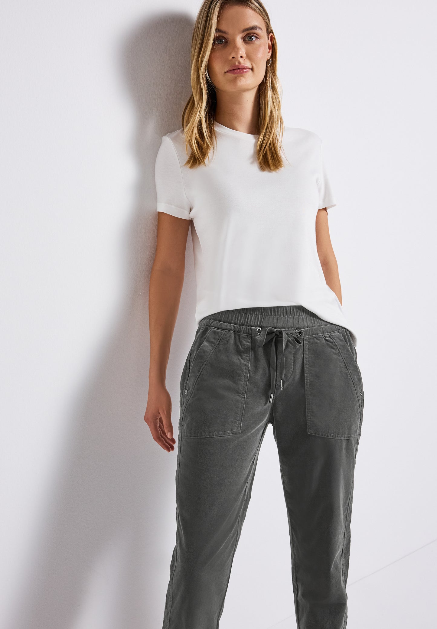 Street One Loose Fit Cordhose - Farbe: concrete grey