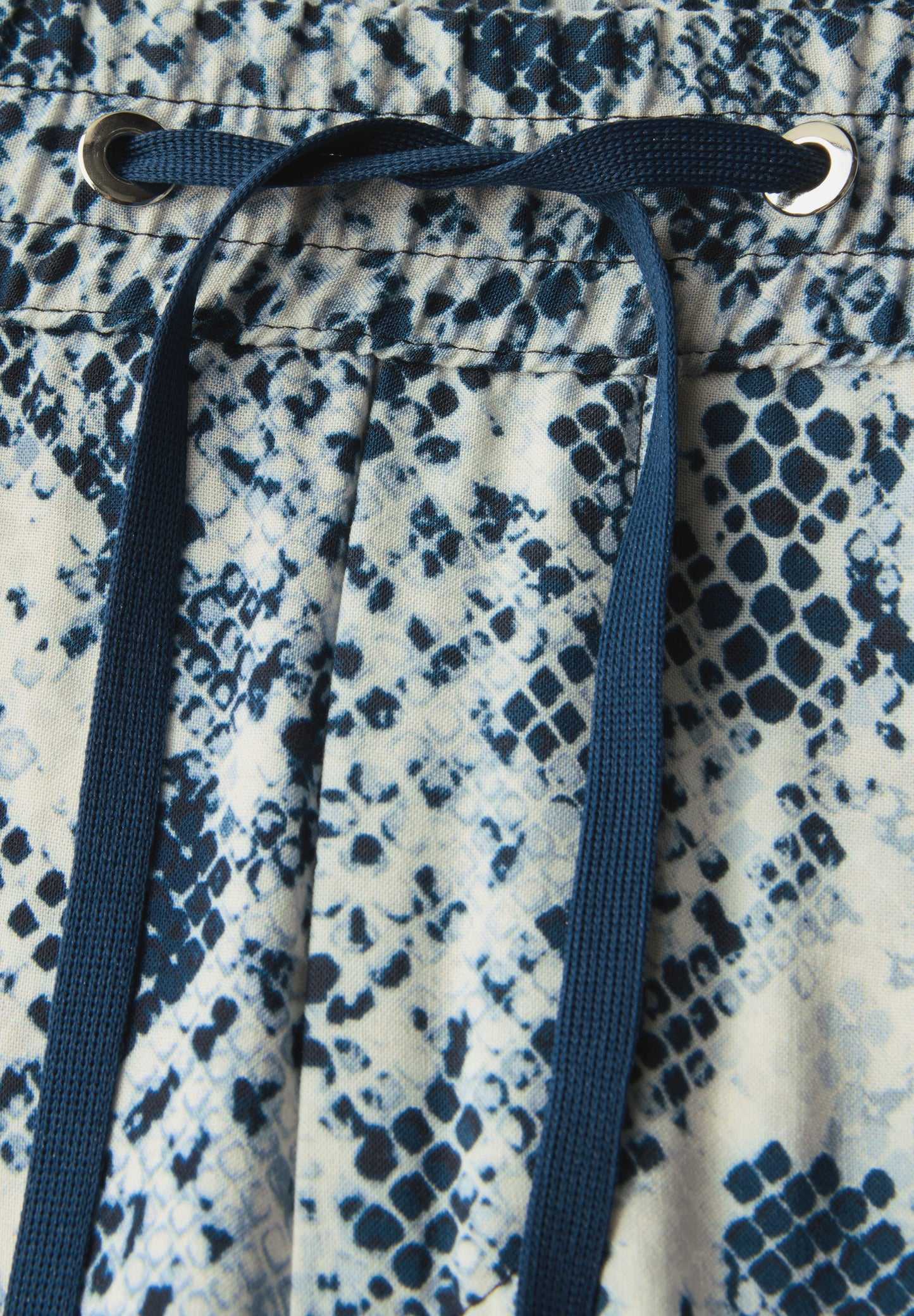 Street One Gemusterte Wide Leg Hose - Farbe: arona blue