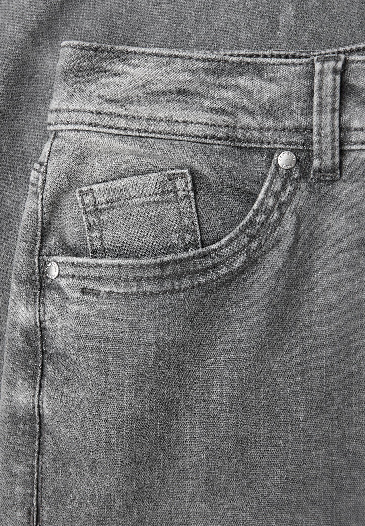 Street One Wide Leg Jeans - Farbe: light grey random washed