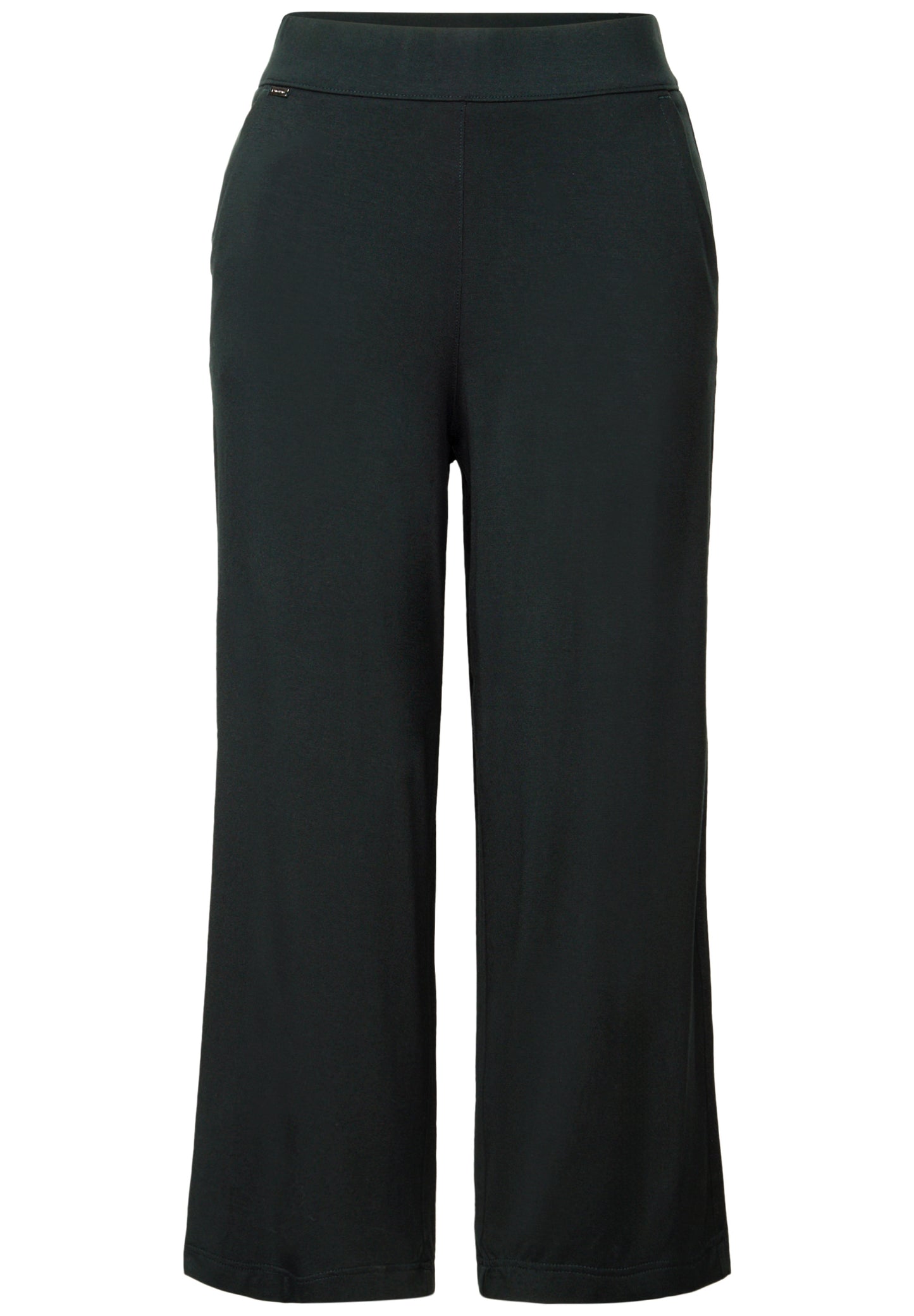 Street One Wide Leg Jersey-Hose - Farbe: pine grove green