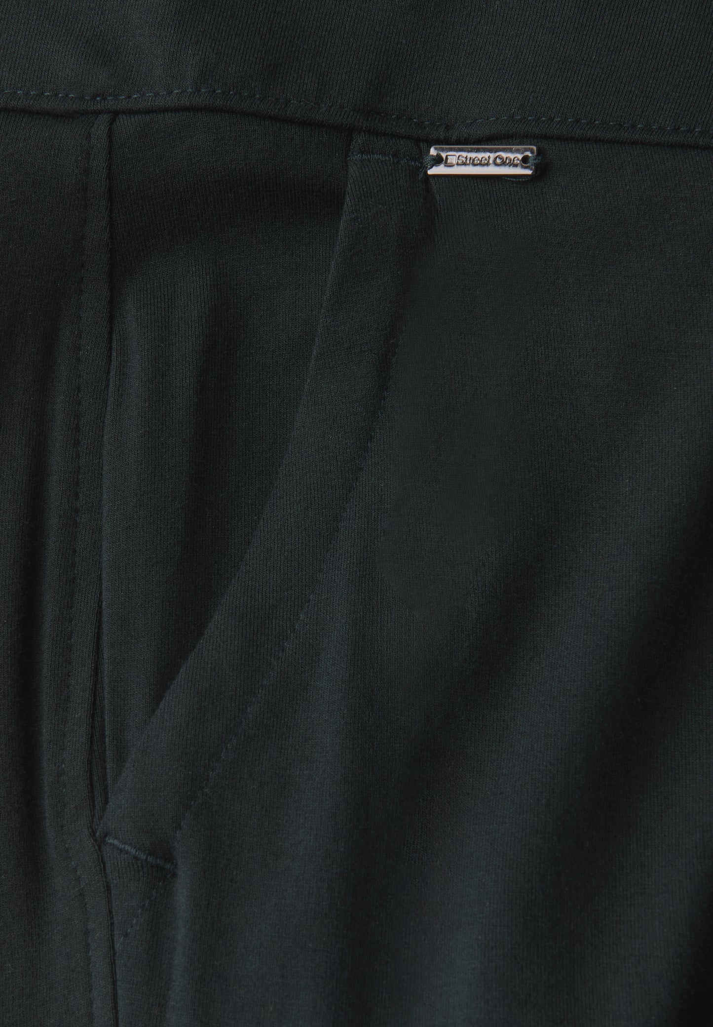 Street One Wide Leg Jersey-Hose - Farbe: pine grove green