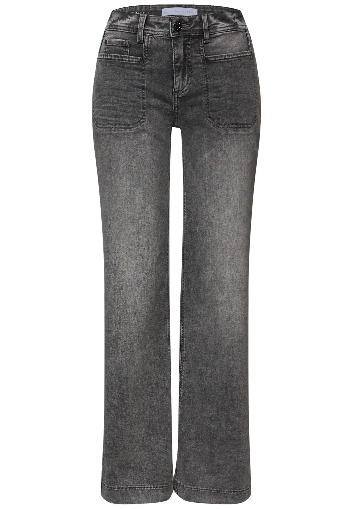 Street One Wide Leg Jeans - Farbe: mid grey washed