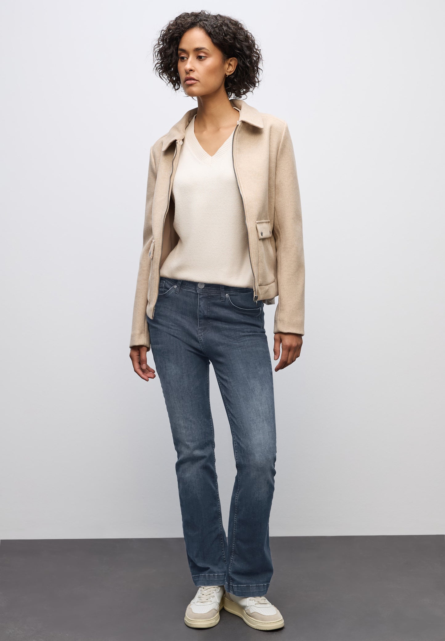 Street One Bootcut Jeans - Farbe: blue black random washed