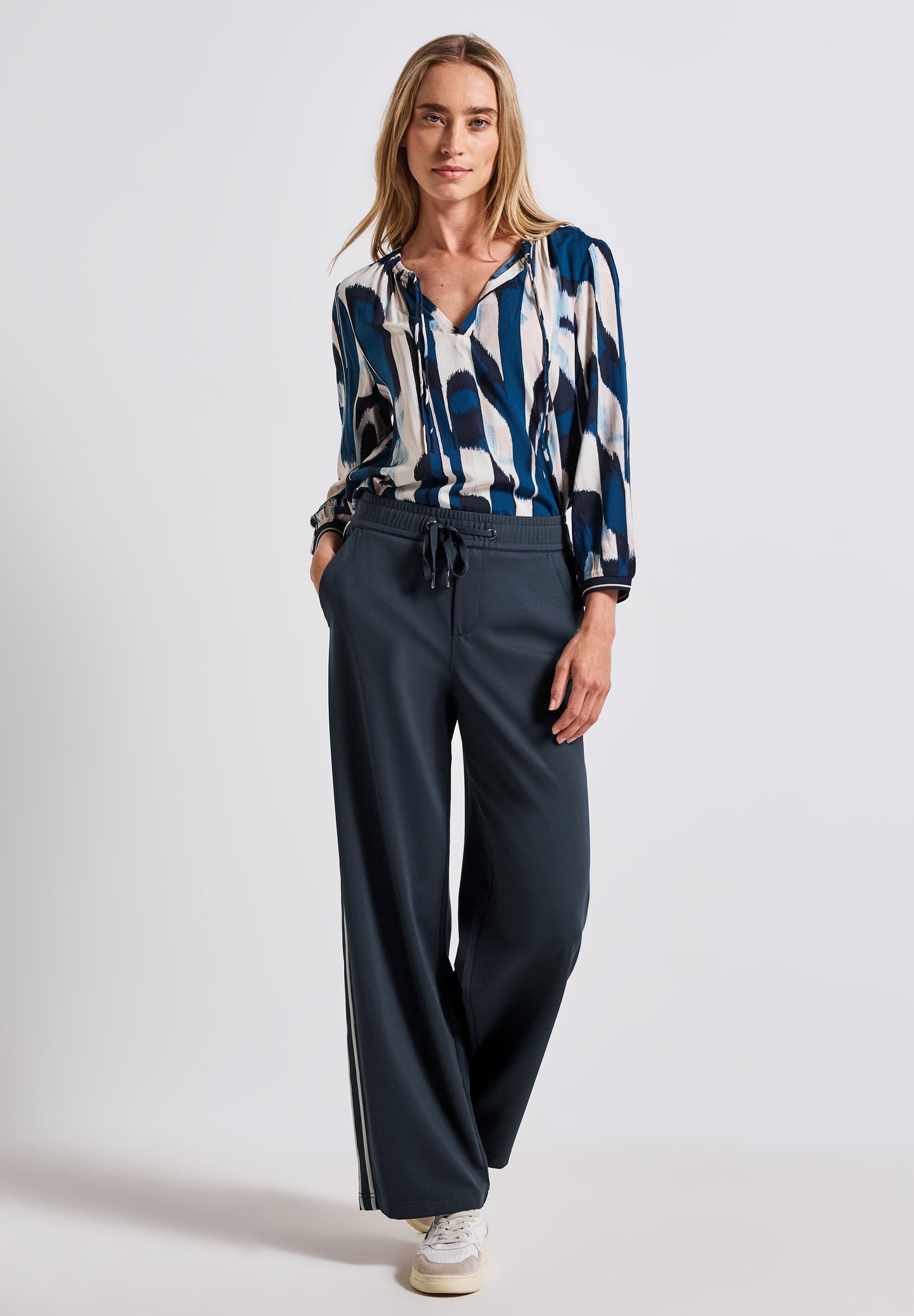Street One Hose mit Gallonstreifen - Farbe: deepwater blue