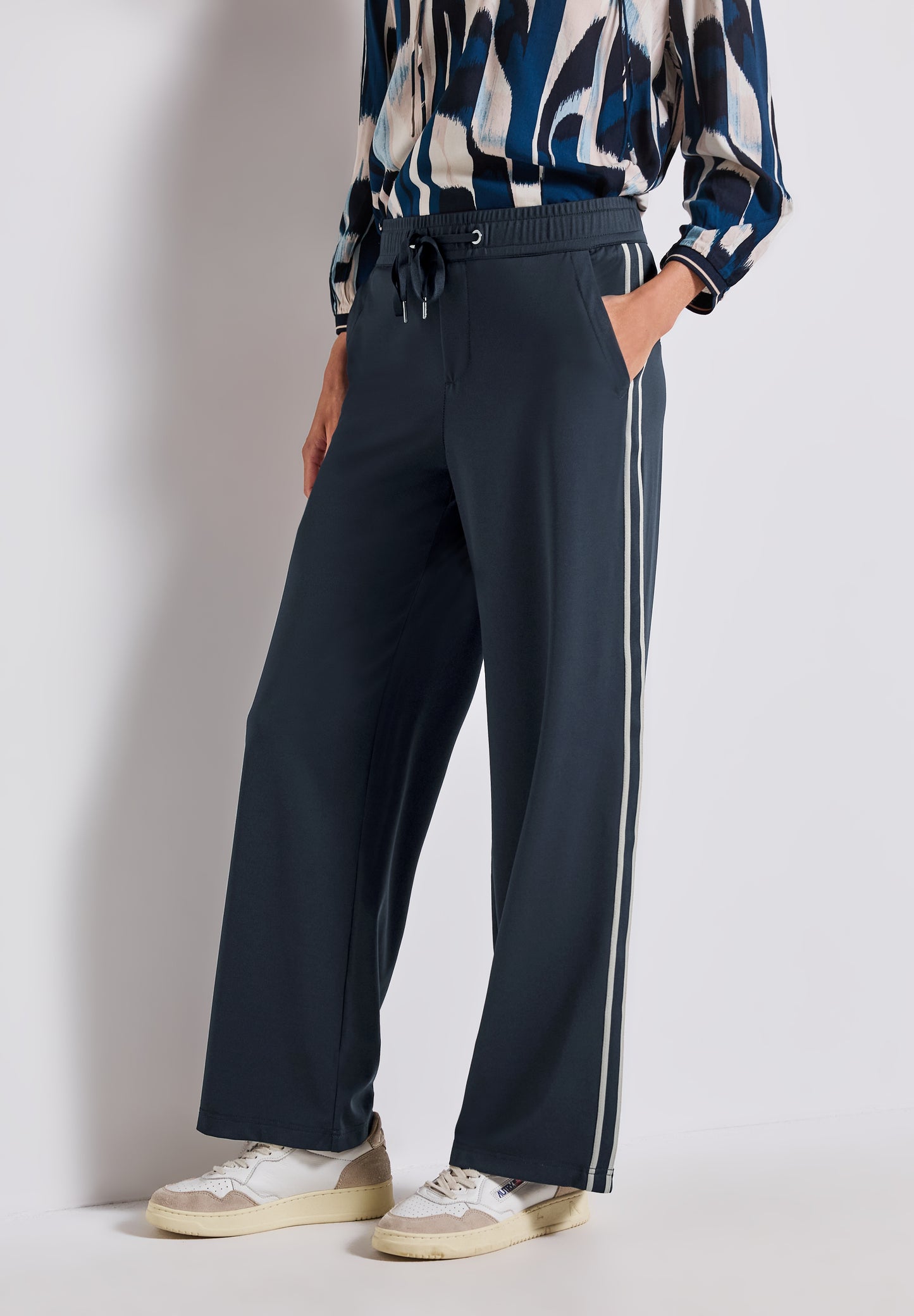 Street One Hose mit Gallonstreifen - Farbe: deepwater blue