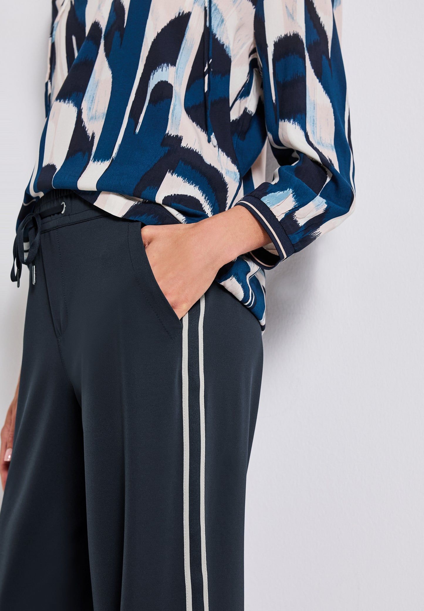 Street One Hose mit Gallonstreifen - Farbe: deepwater blue