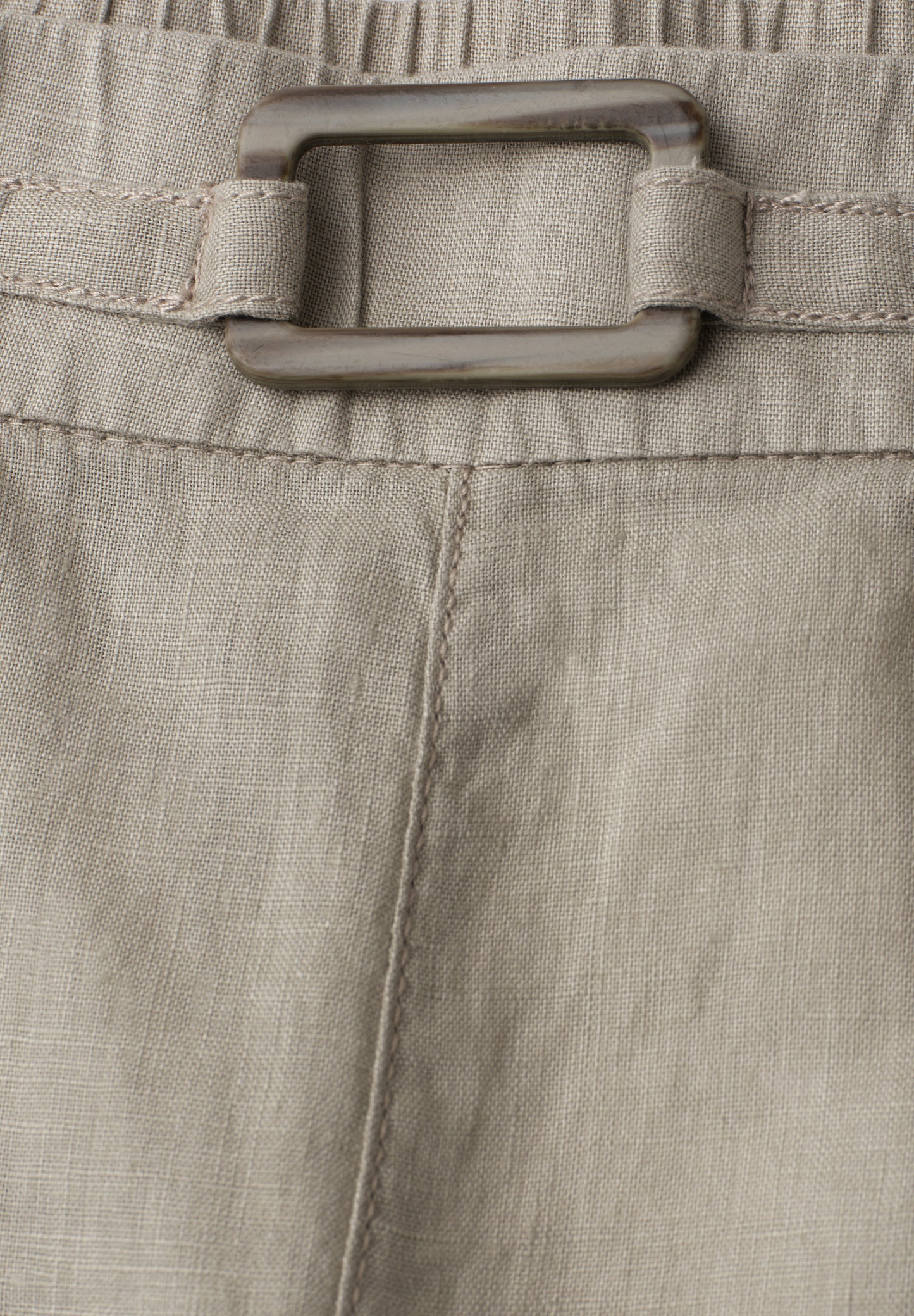 Street One - Slim Leg Hose aus Leinen mit Schnalle - Farbe: timeless beige