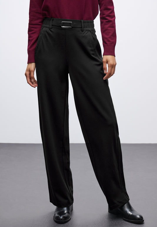 Street One Straight Leg Hose - Farbe: Black