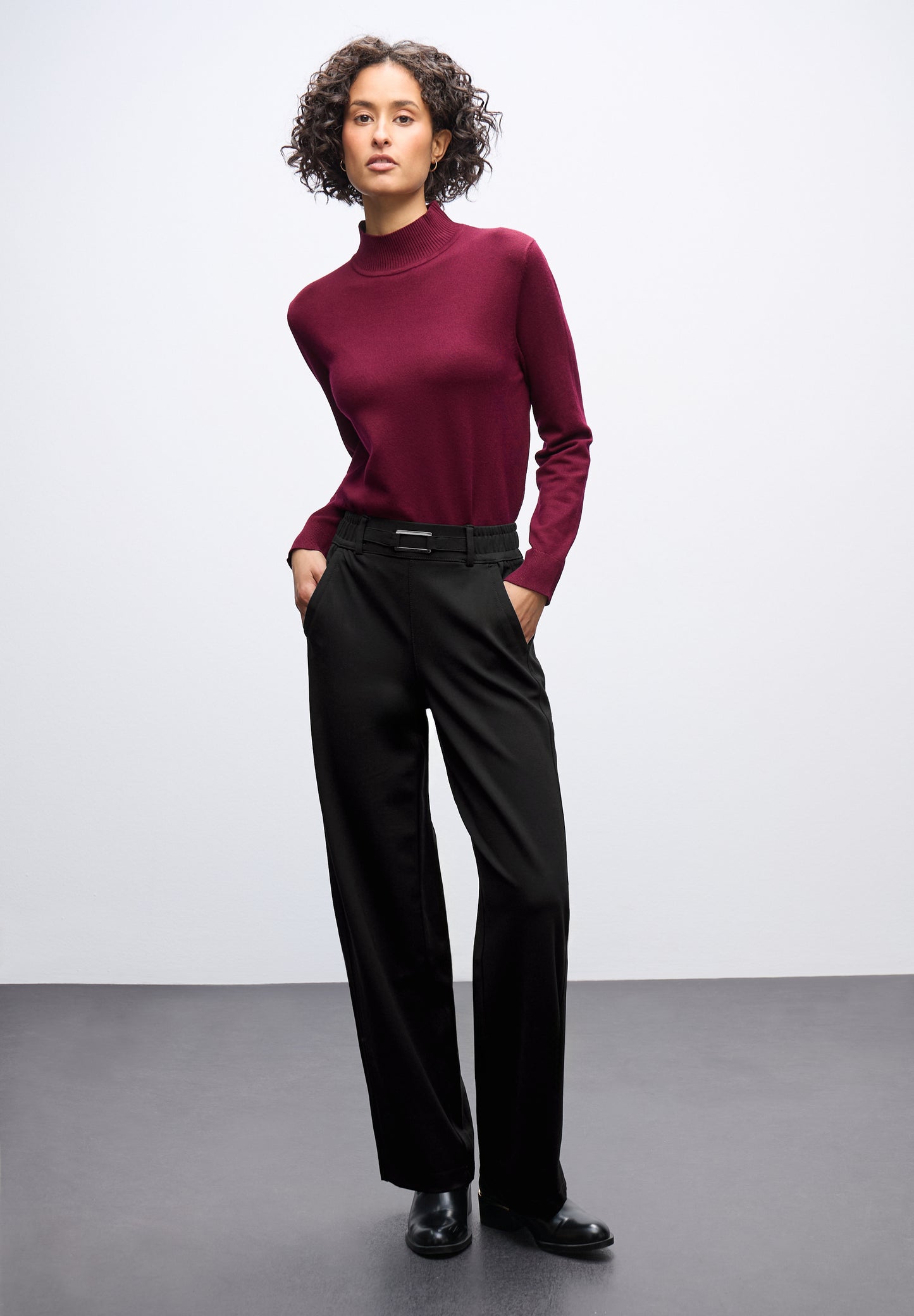 Street One Straight Leg Hose - Farbe: Black