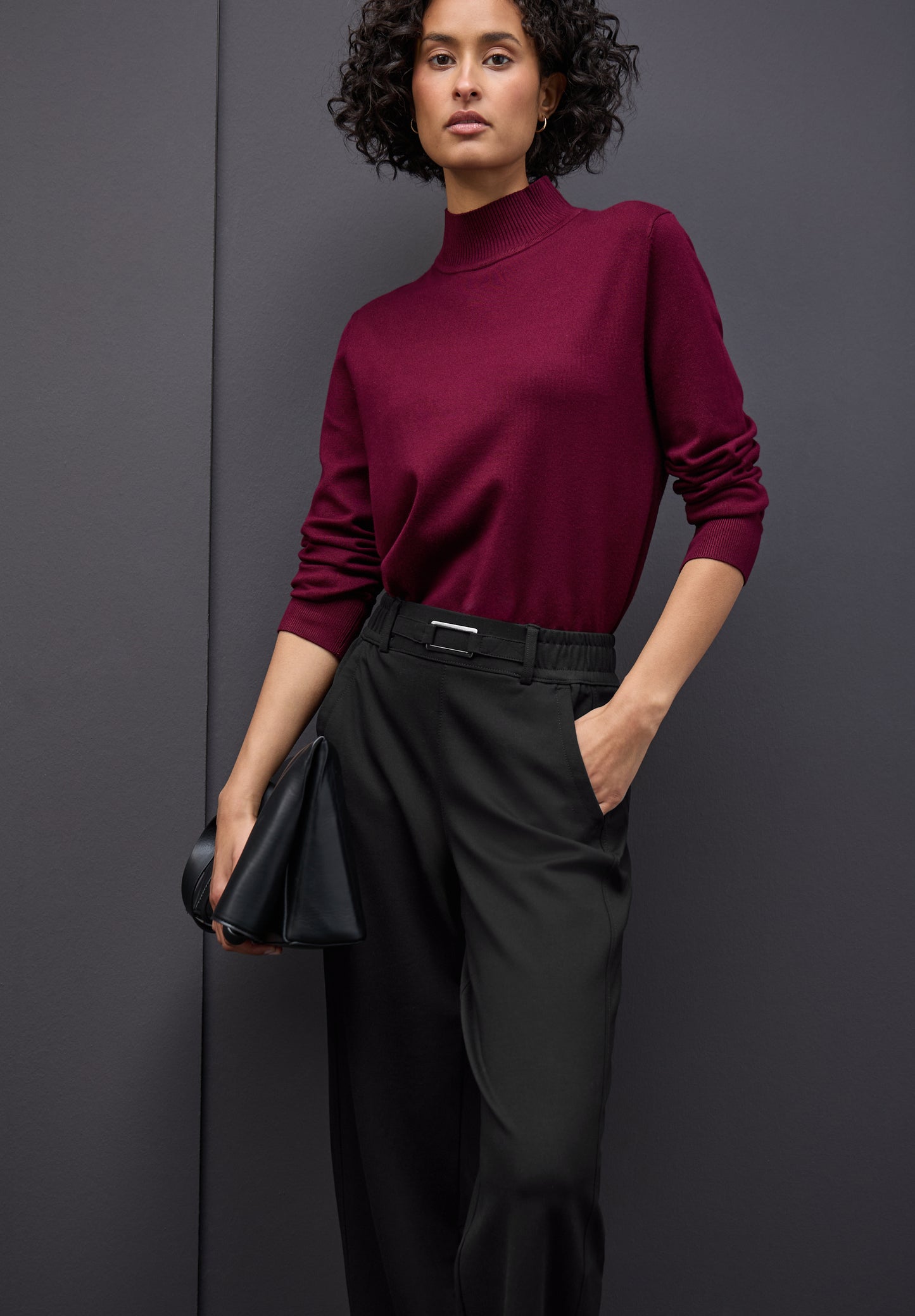 Street One Straight Leg Hose - Farbe: Black
