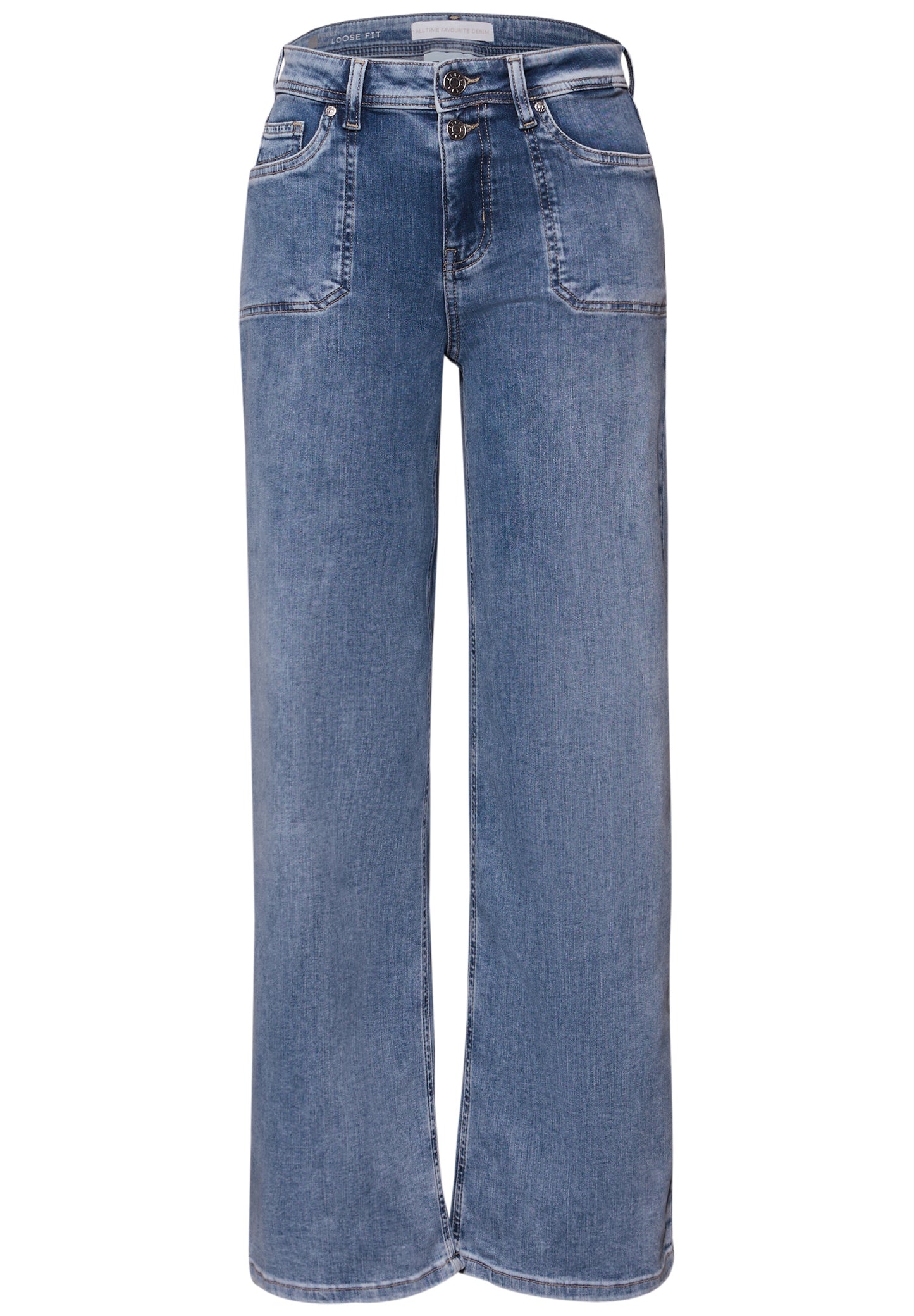 Street One - Wide Leg Jeans - Farbe: Light Blue Authentic
