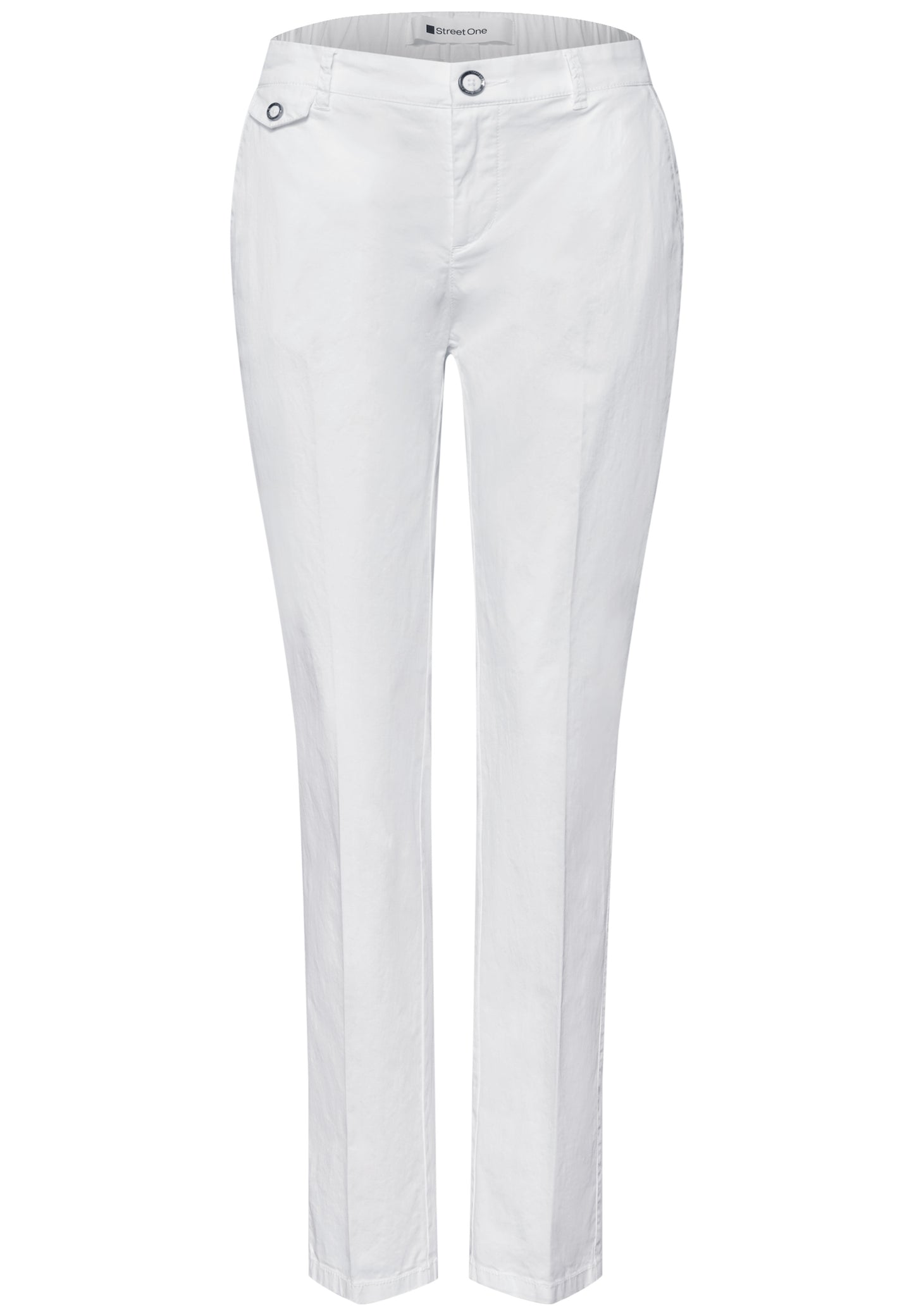 Street One - Chino Hose im Casual Fit - Farbe: off white