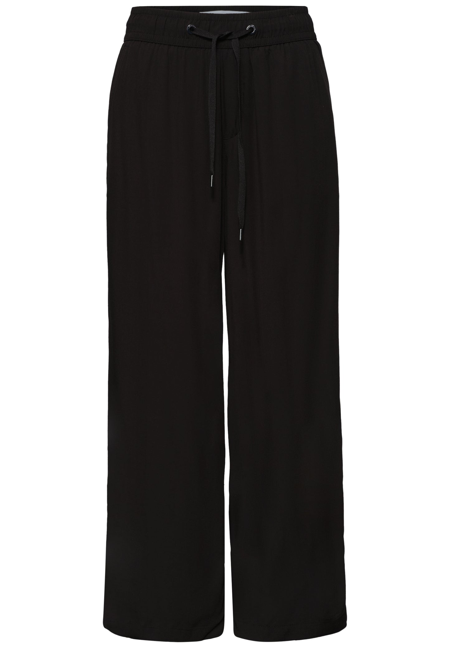 Street One - High Waist Wide Leg Hose im Loose Fit - Farbe: Black