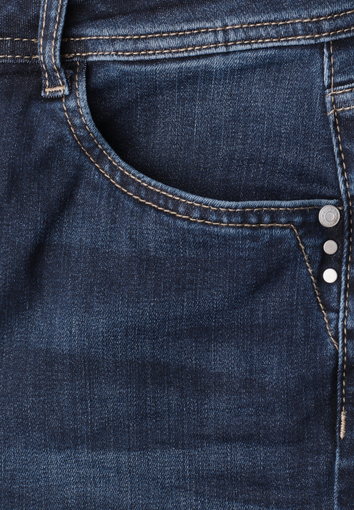 Street One - High Waist Bootcut Jeans "Style: Blaire" - Farbe: Dark Blue Washed