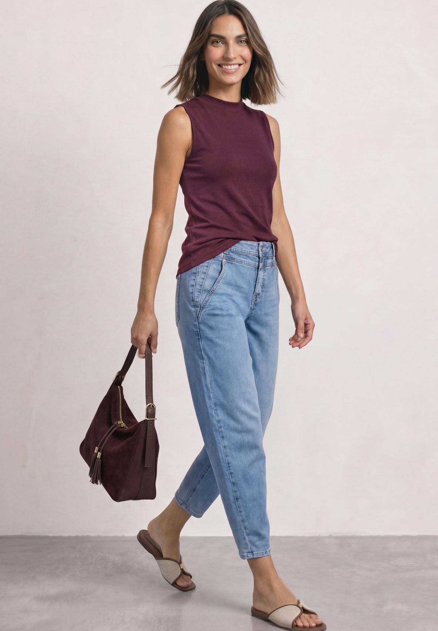 Street One - High Waist Barrel Leg Jeans im Loose Fit - Farbe: Light Blue Wash