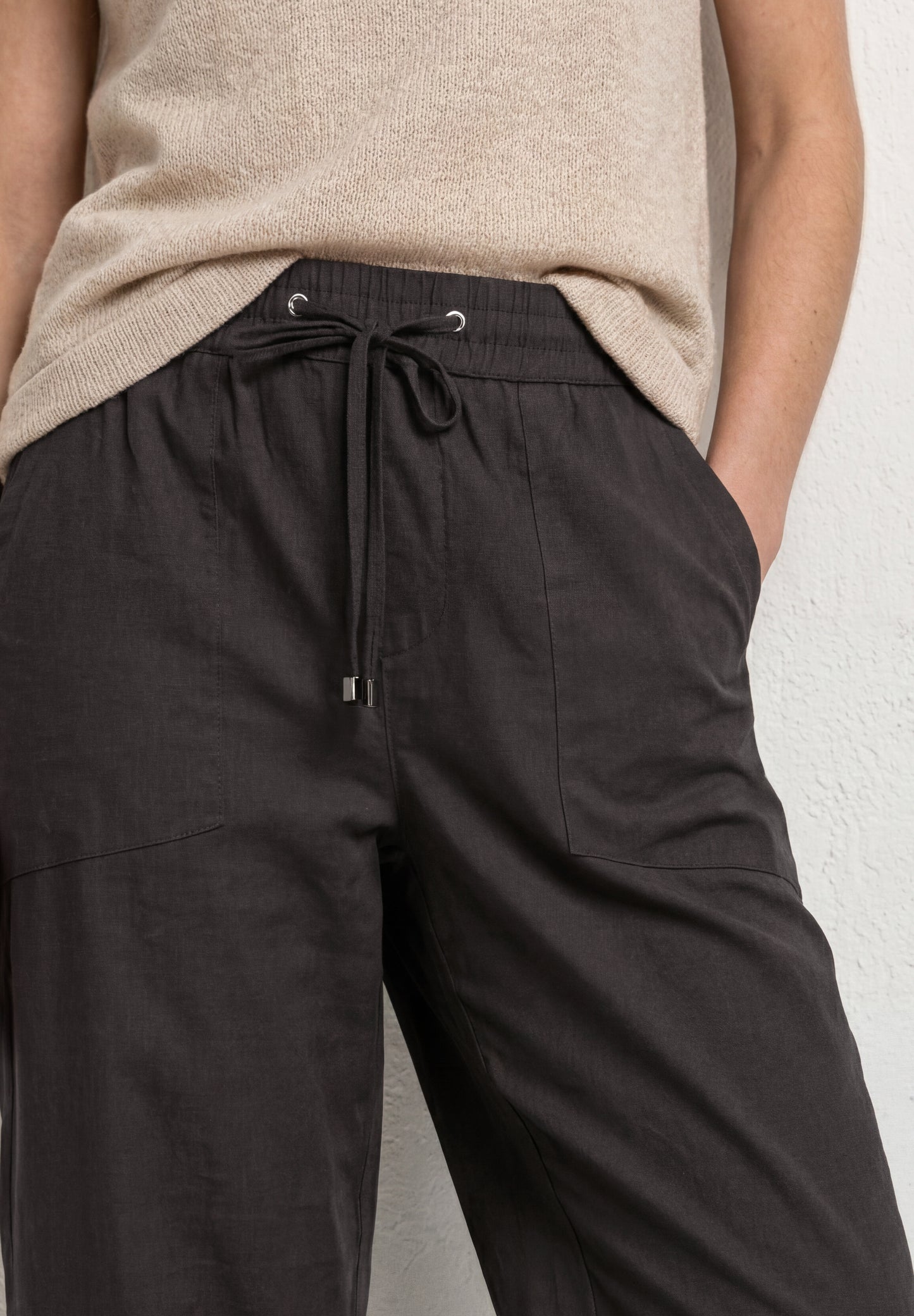 Street One - Straight Leg Hose im Casual Fit mit Turn-Up - Farbe: black coffee