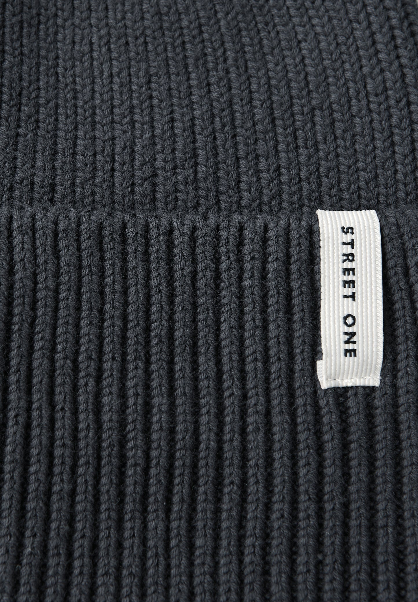Street One Rippstrick Beanie - Farbe: Obsidian Blue