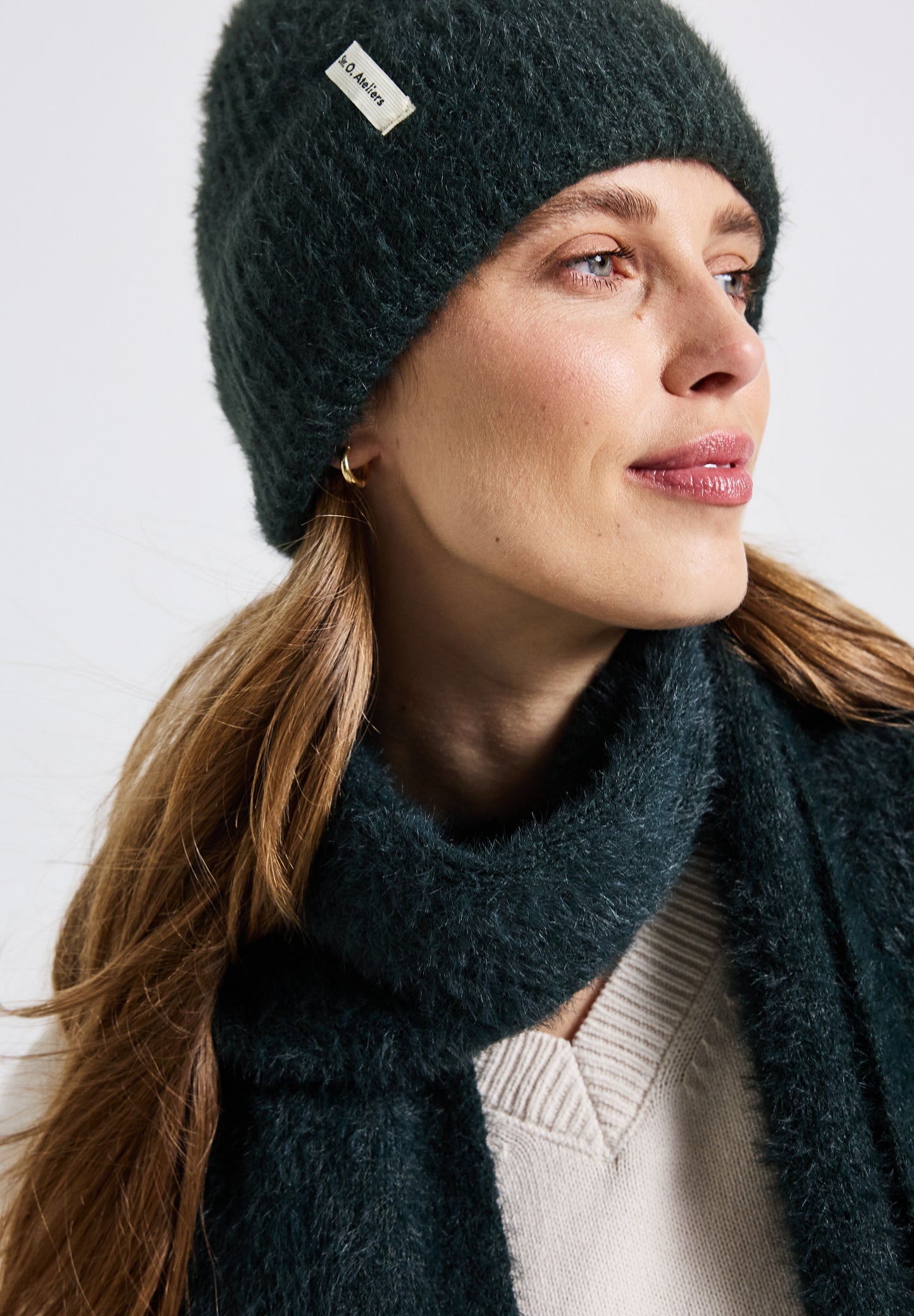 Street One Federgarn Beanie - Farbe: juniper green mel.
