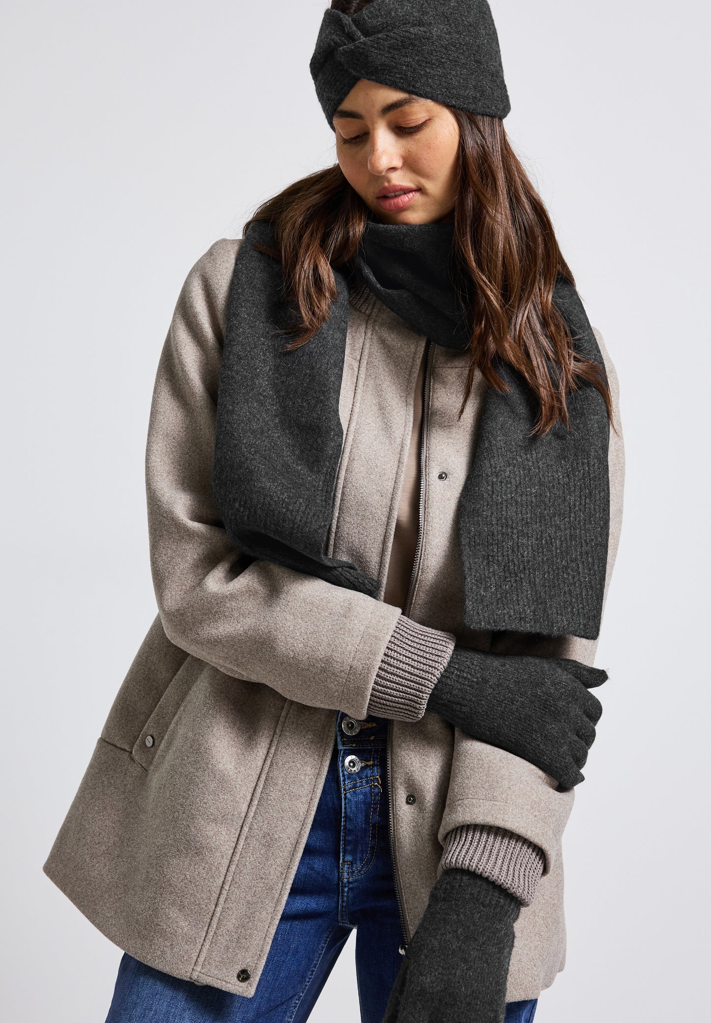 Street One Feinstrickhandschuhe - Farbe: anthracite melange