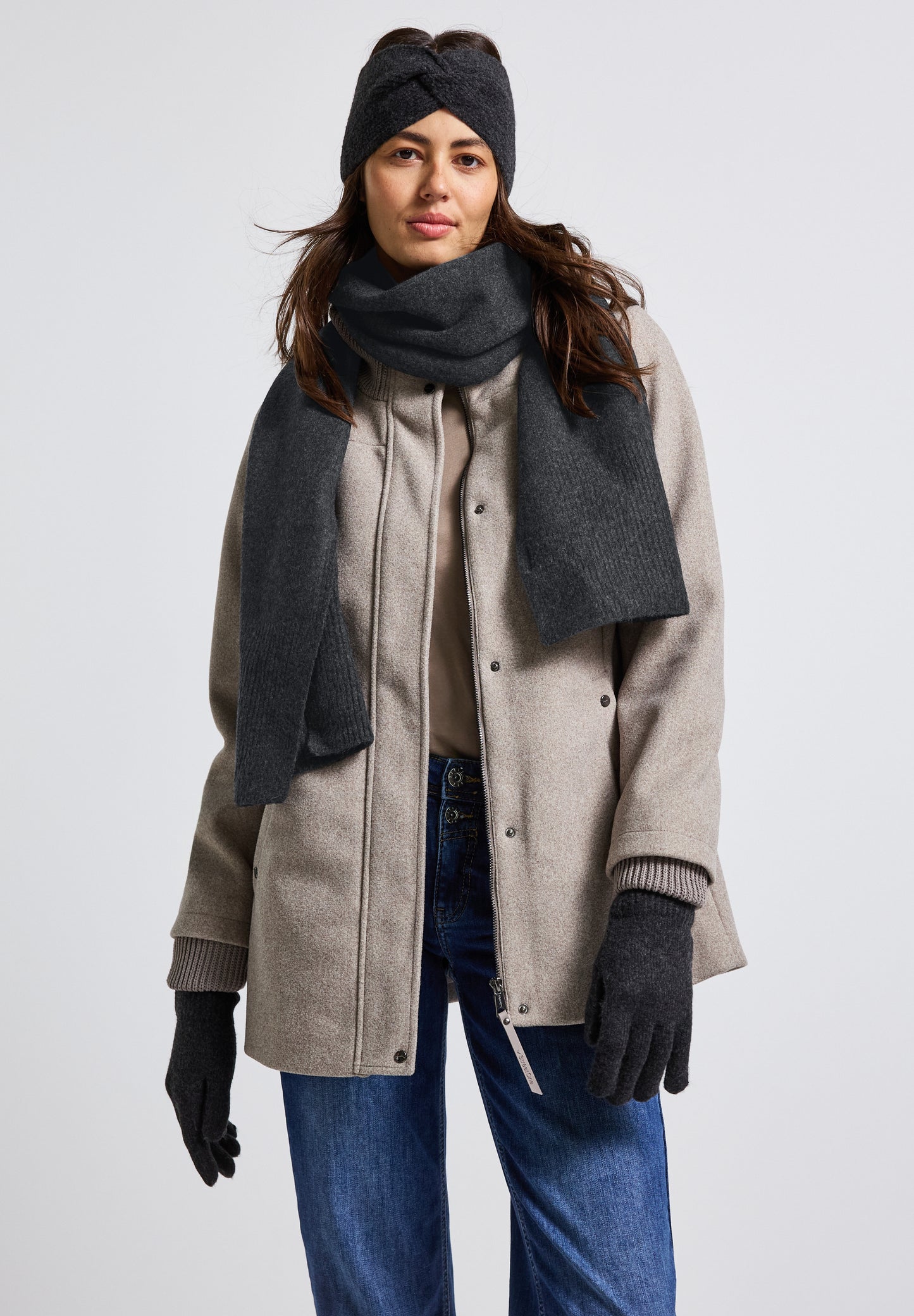 Street One Langer Schal - Farbe: anthracite melange