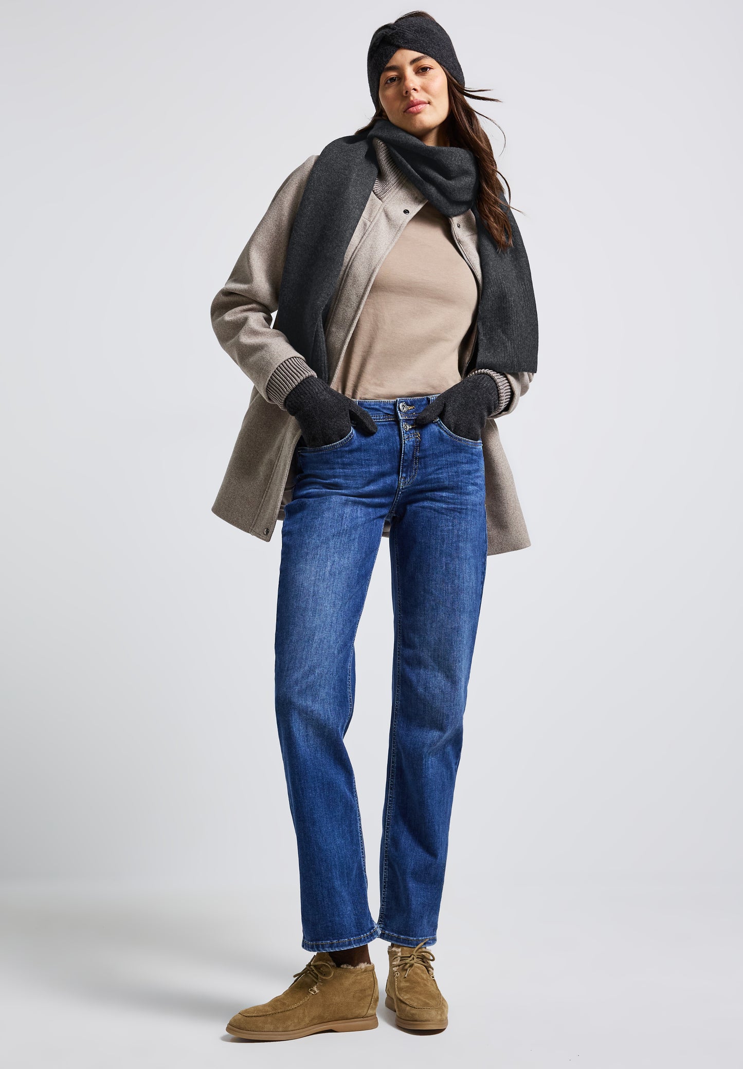 Street One Langer Schal - Farbe: anthracite melange