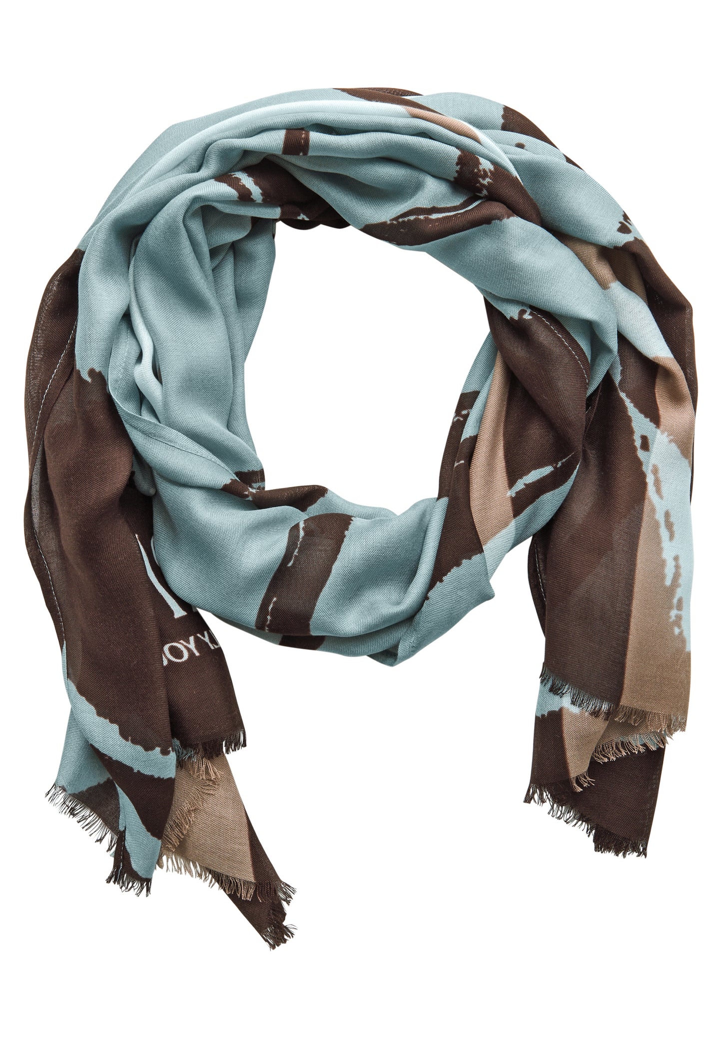 Street One Leichter Schal mit Muster - Farbe: arona blue