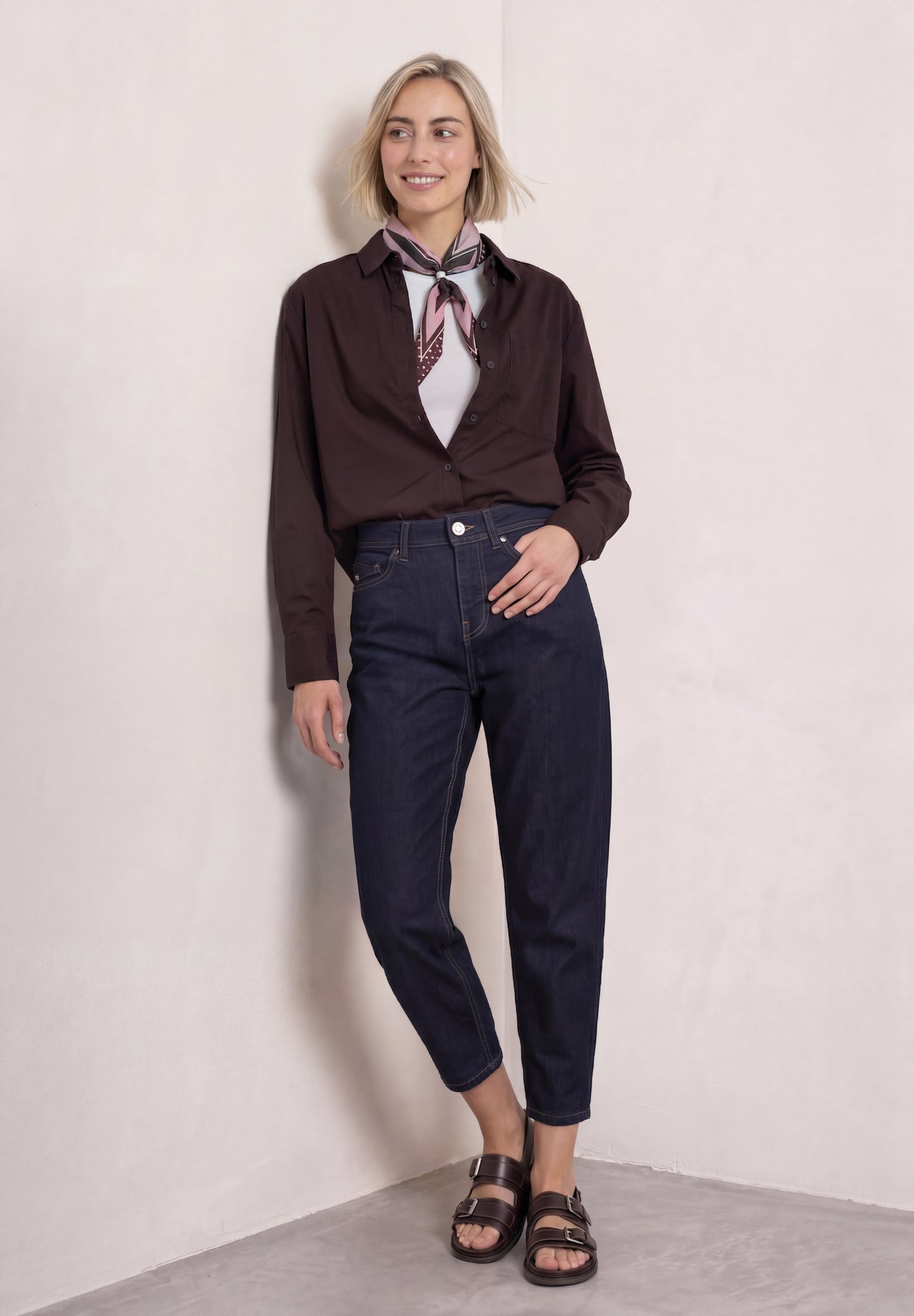 Street One - Bandana mit Ring zum Stylen - Farbe: rustic rouge
