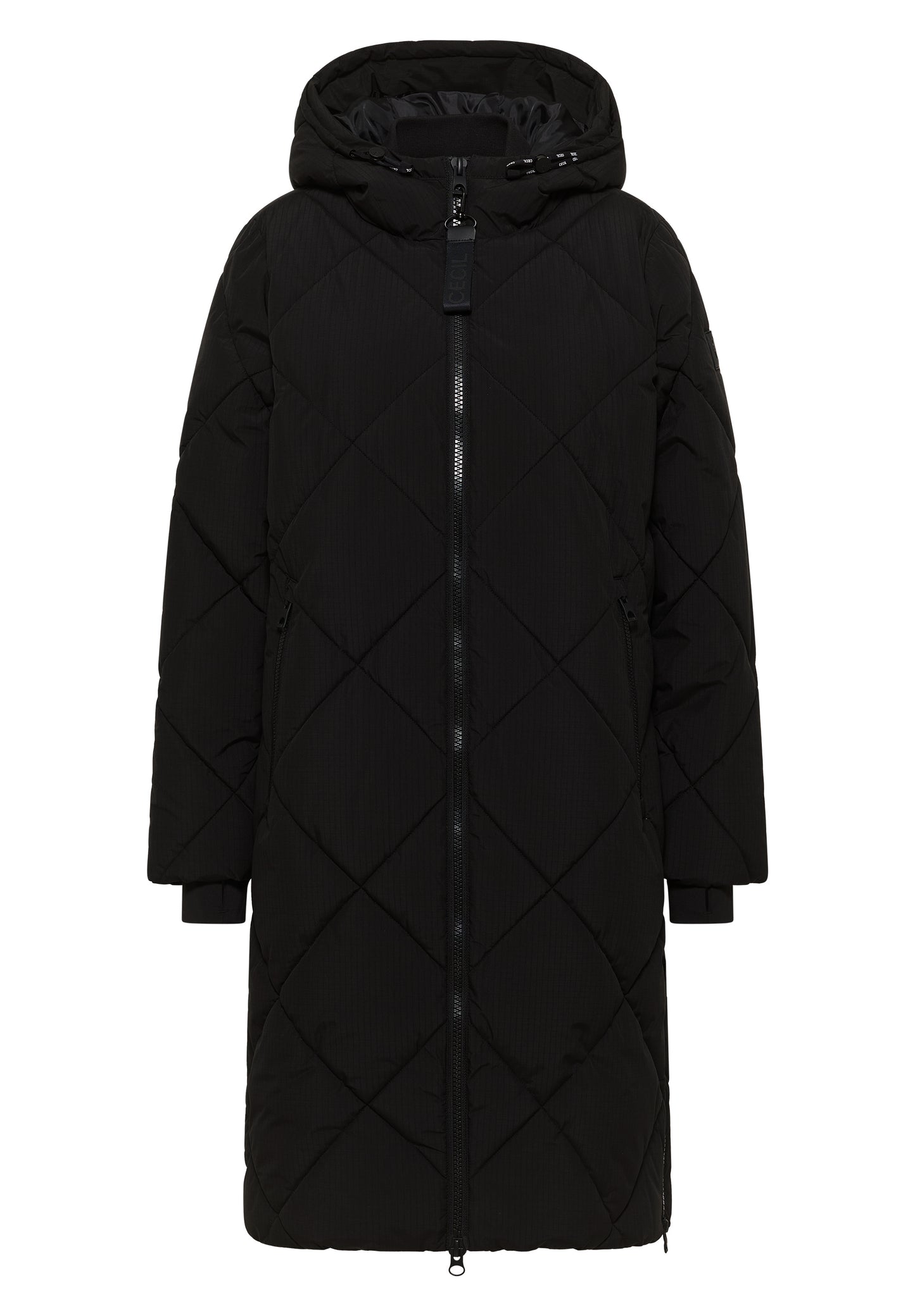 CECIL Mantel mit Rucksack Strings - Farbe: Black