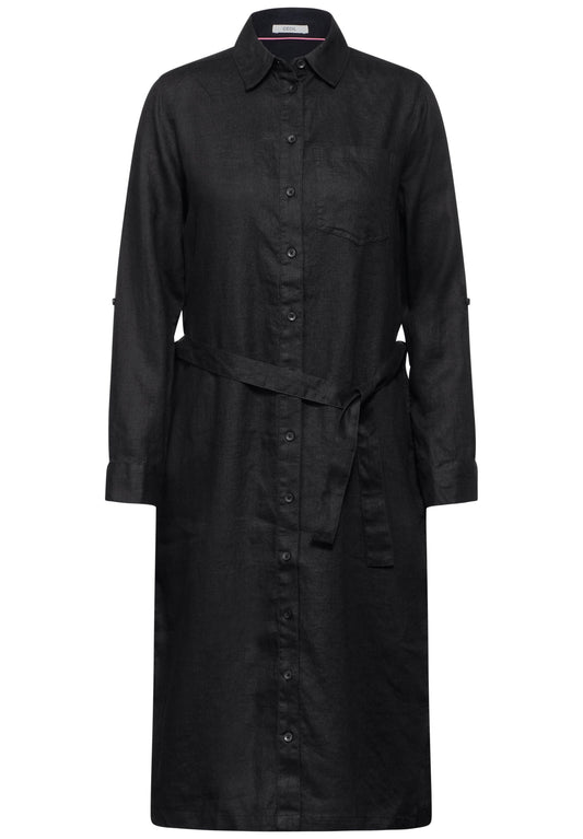 CECIL - Kleid aus Leinen - schwarz
