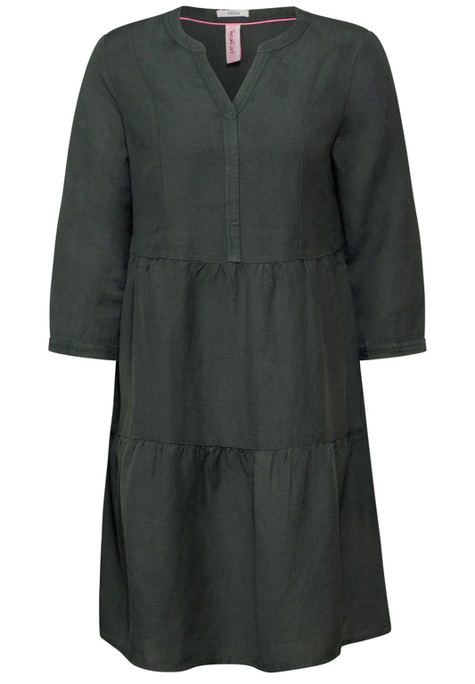 CECIL - Tunika Leinen Kleid - khaki grün