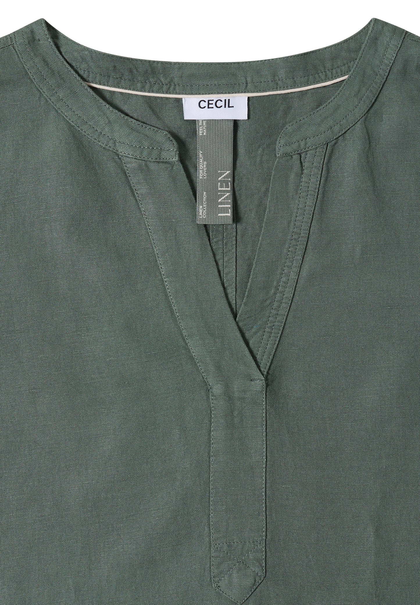 CECIL - Knielanges Kleid aus Leinenmix - Farbe: just khaki