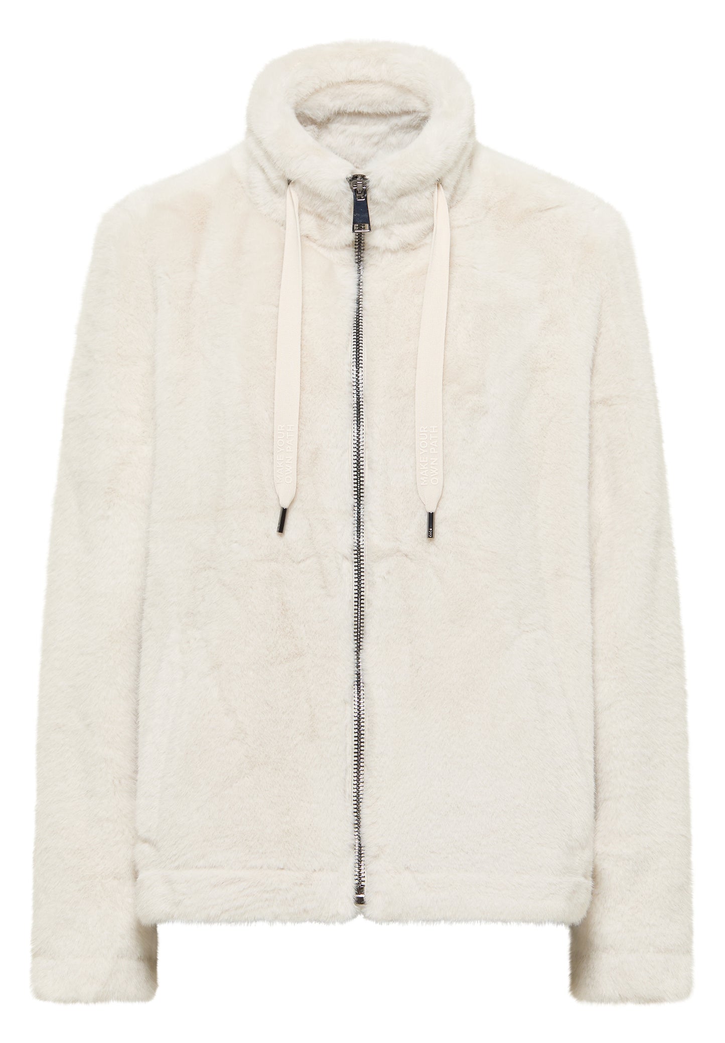CECIL Kurze Fellimitat Jacke - Farbe: vanilla white