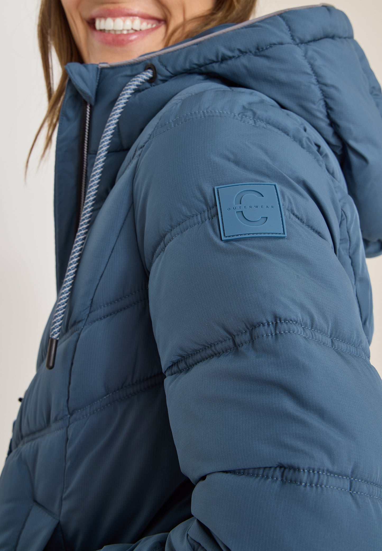CECIL Steppjacke mit Kapuze - Farbe: moonstone blue