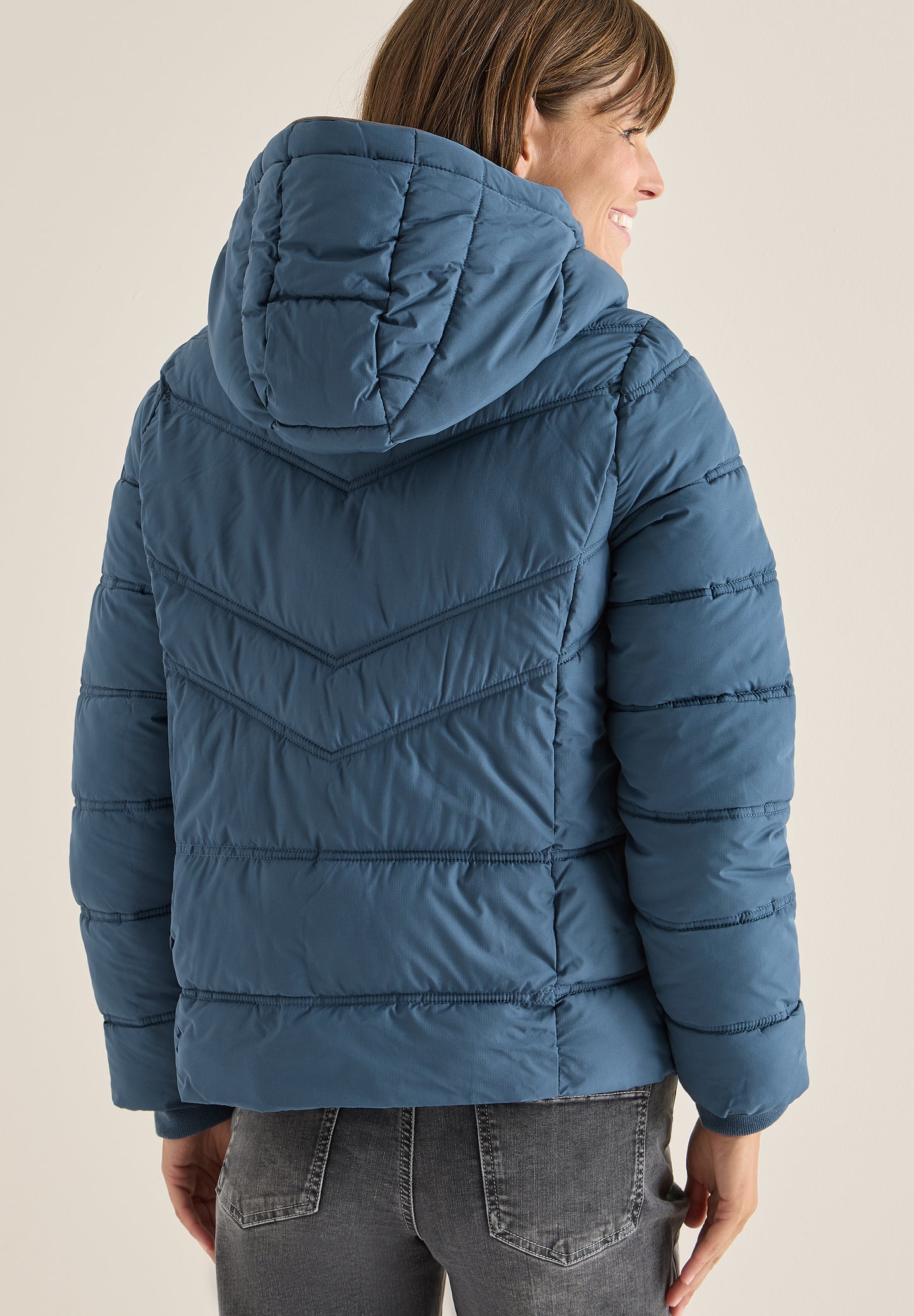 CECIL Steppjacke mit Kapuze - Farbe: moonstone blue