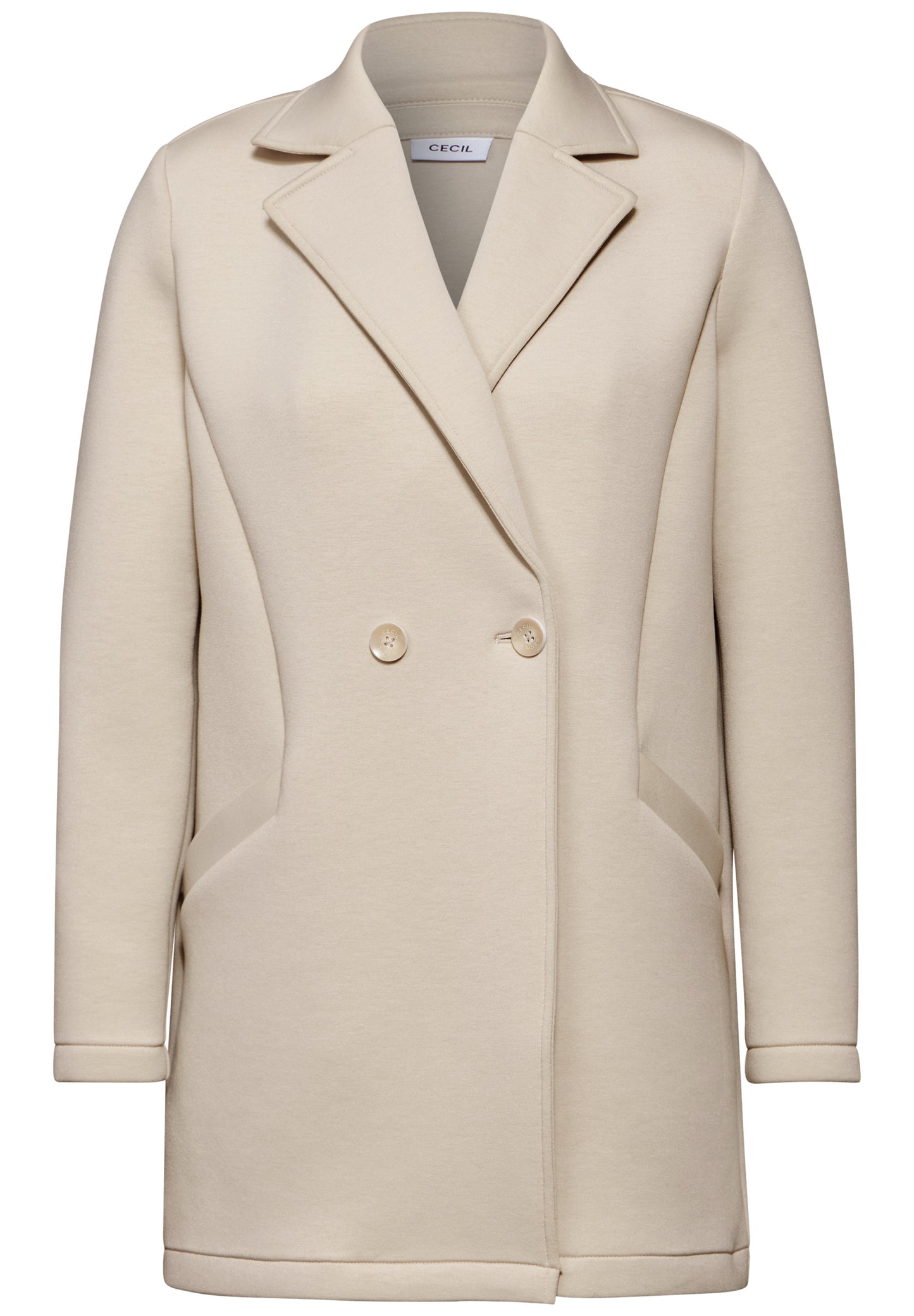 CECIL Damen Scuba-Mantel in Beige