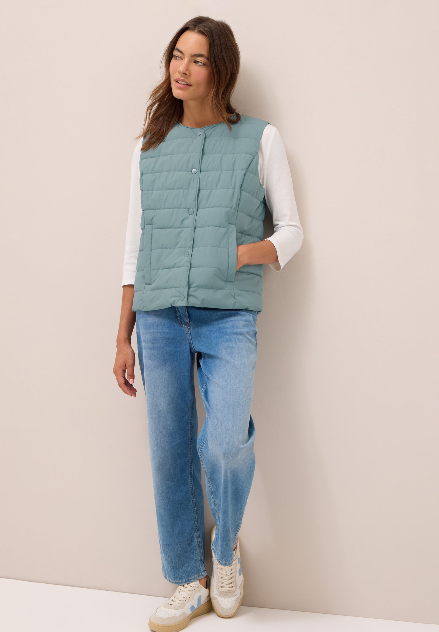 CECIL Weste zum Unterziehen - Farbe: ice hill green