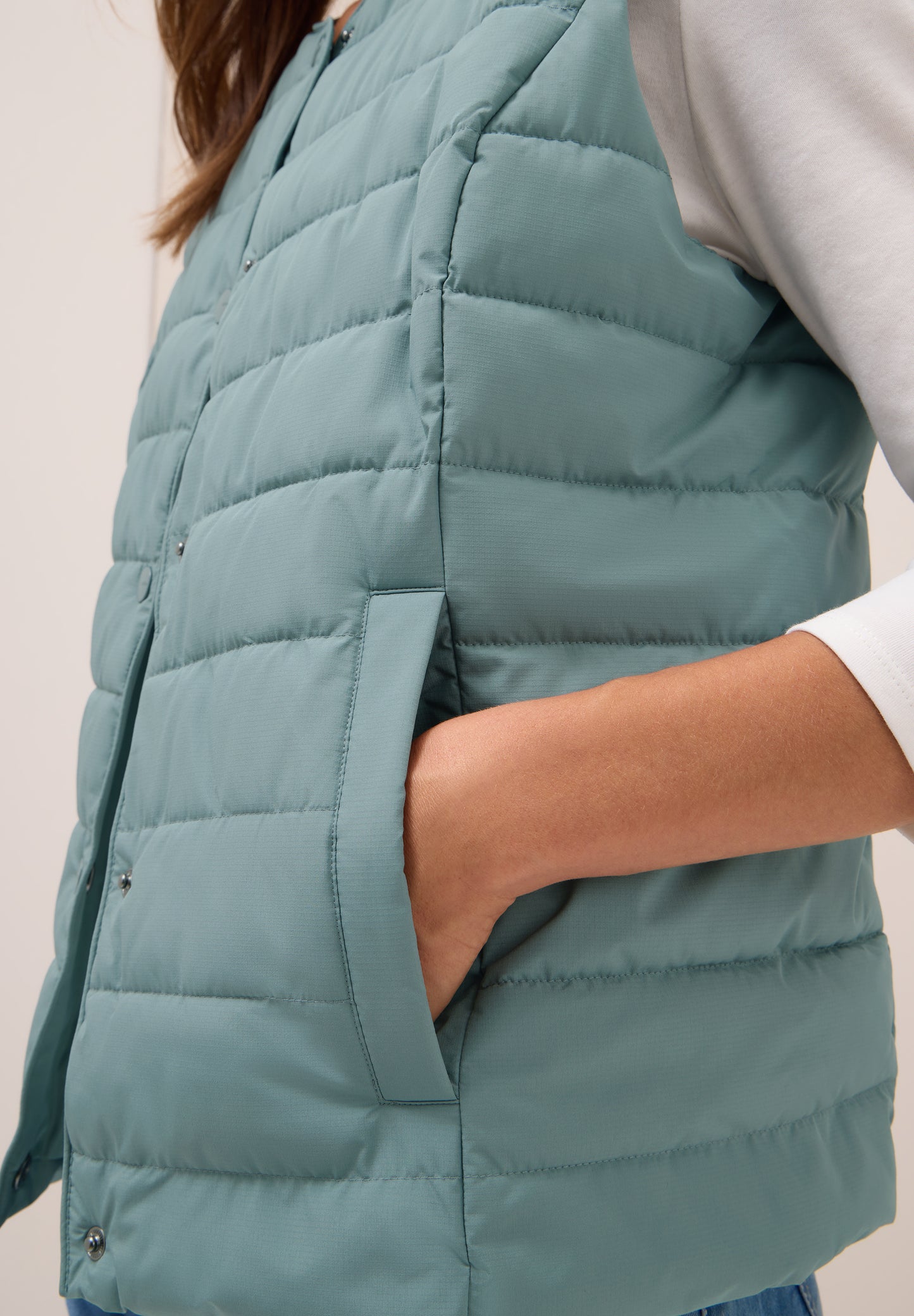 CECIL Weste zum Unterziehen - Farbe: ice hill green