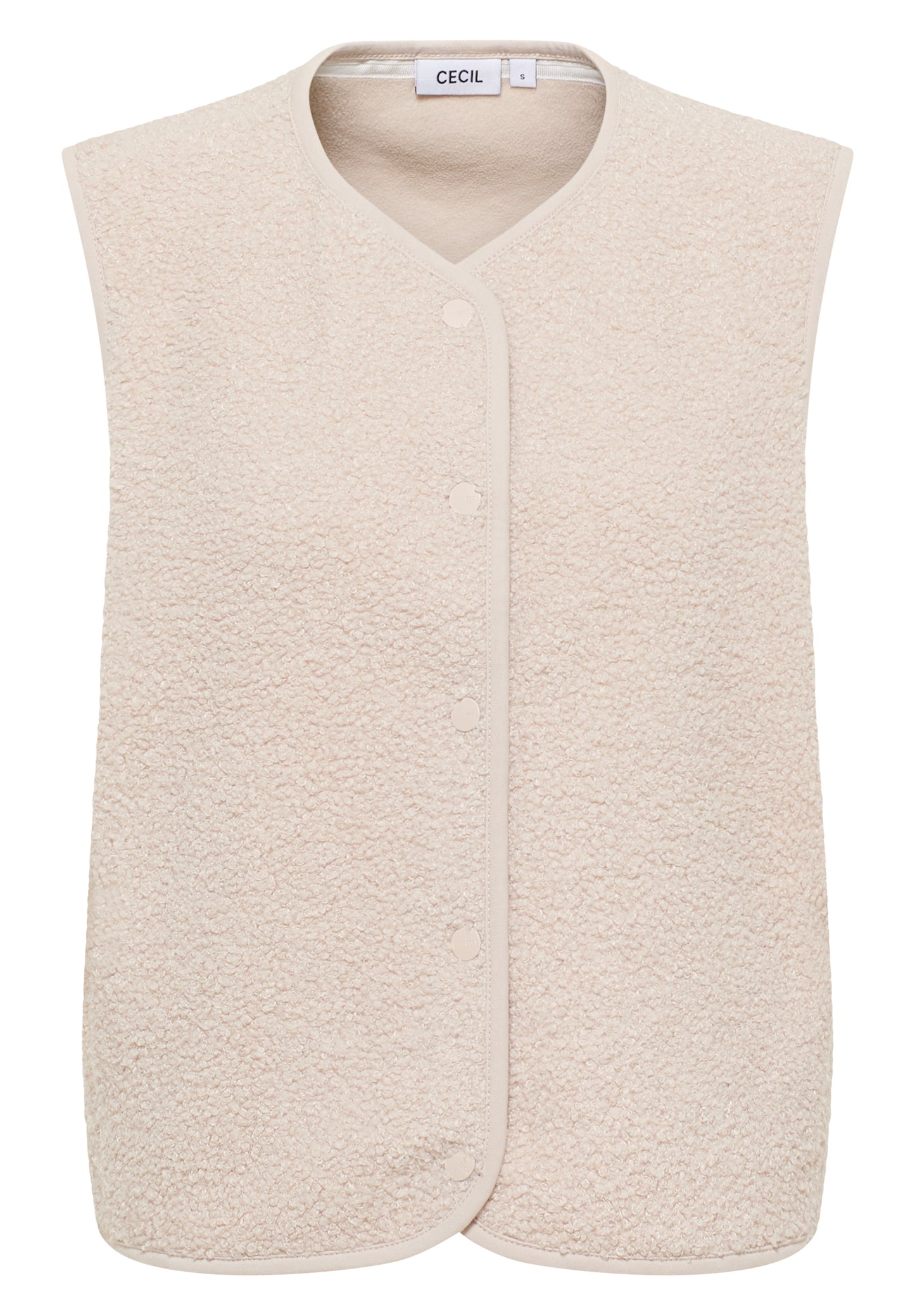 CECIL Weste in Wolloptik - Farbe: teddy vanilla white