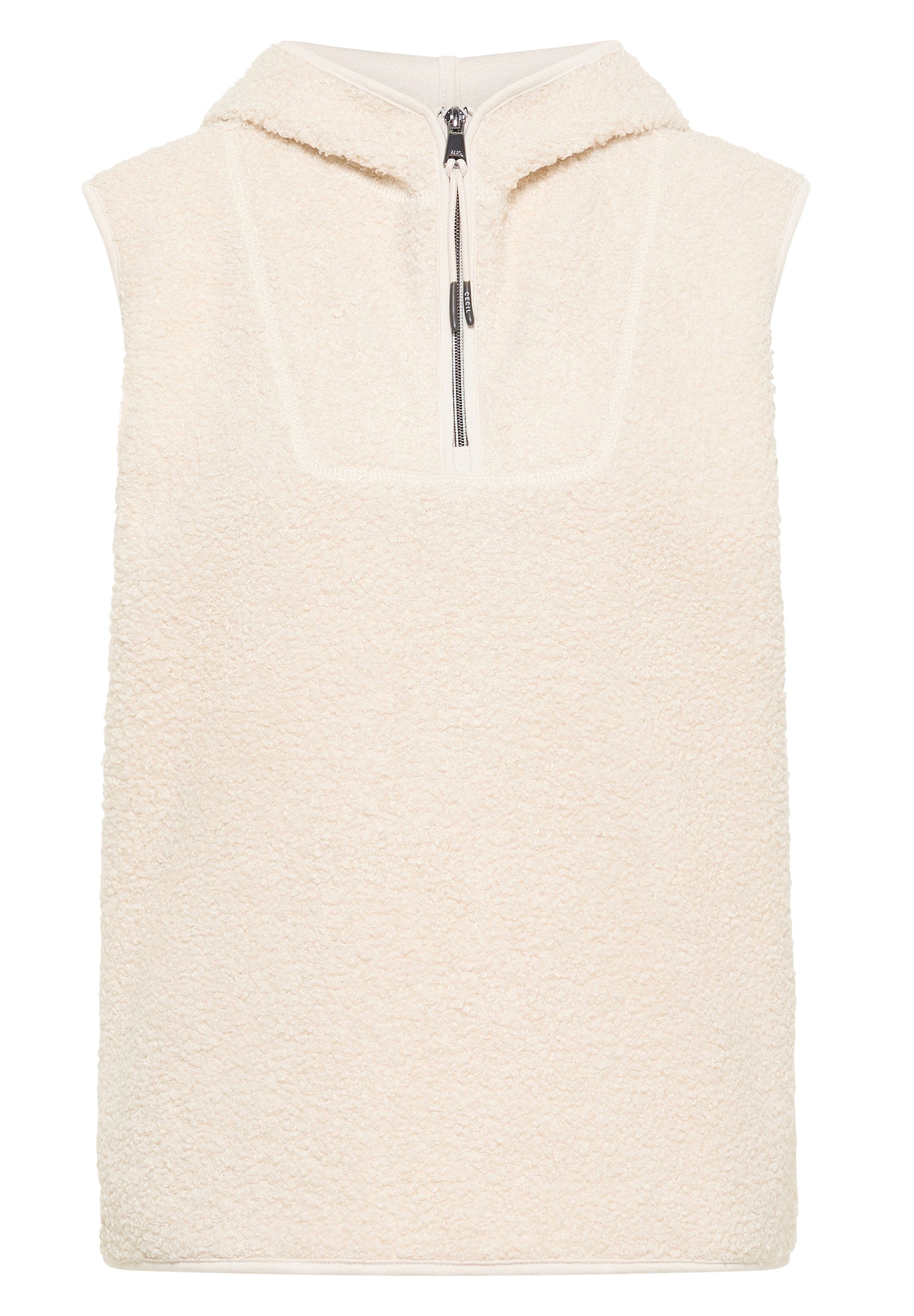 CECIL - Teddy Troyer Weste - Farbe: teddy vanilla white