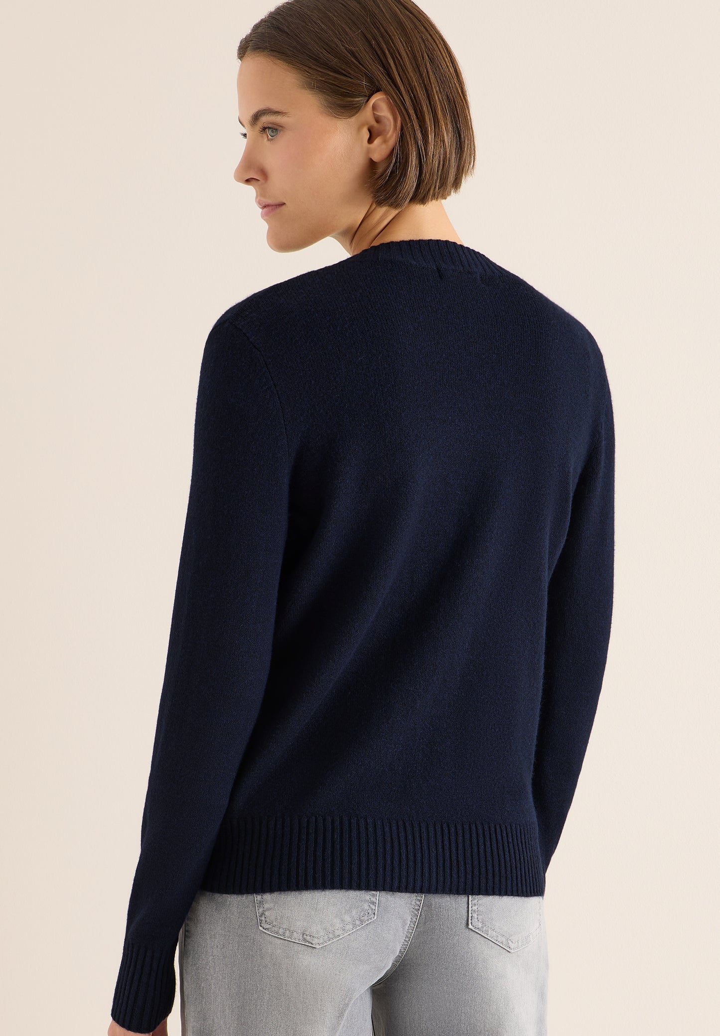 CECIL Cosy Cardigan mit Zipper - Farbe: blau