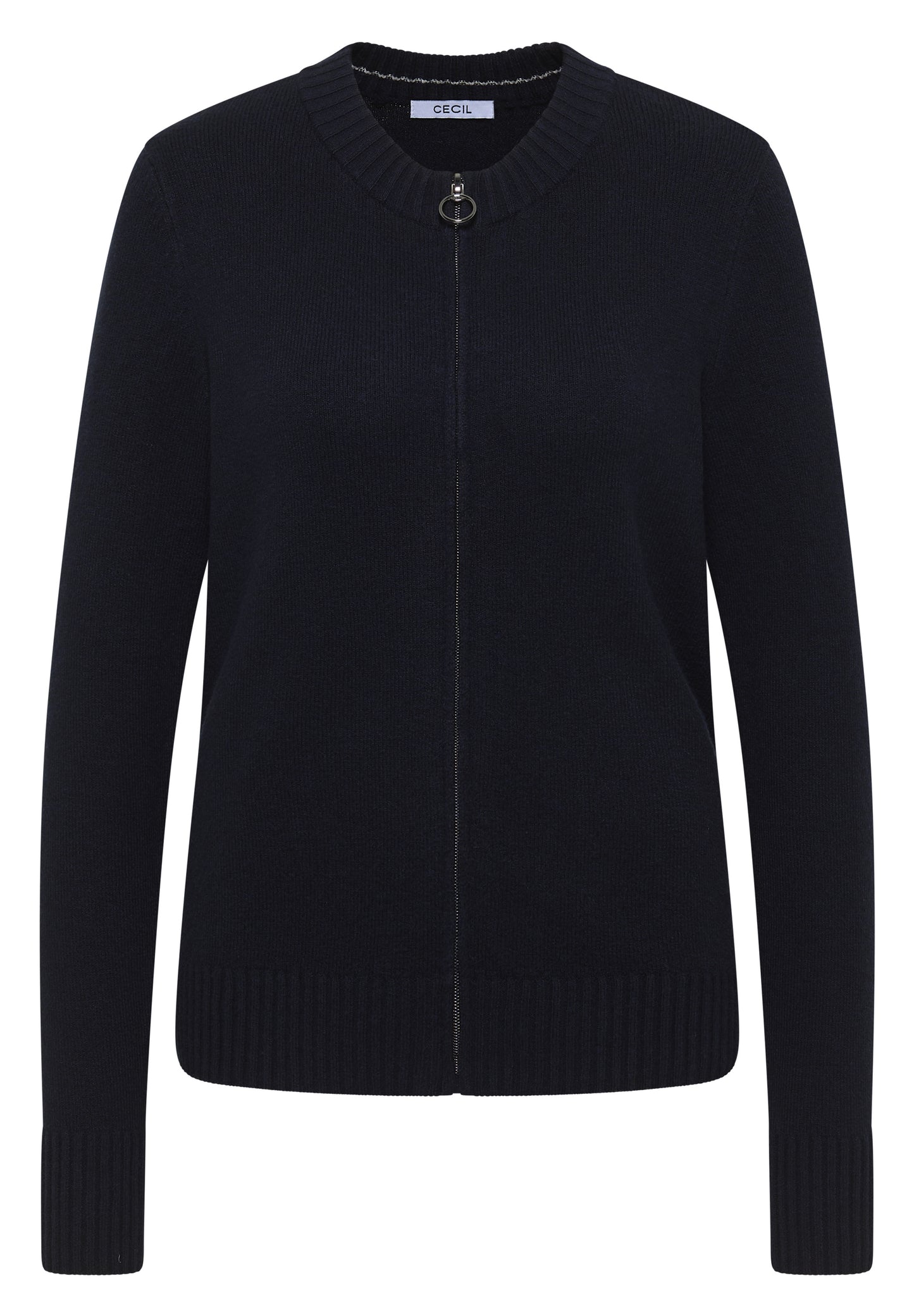 CECIL Cosy Cardigan mit Zipper - Farbe: blau