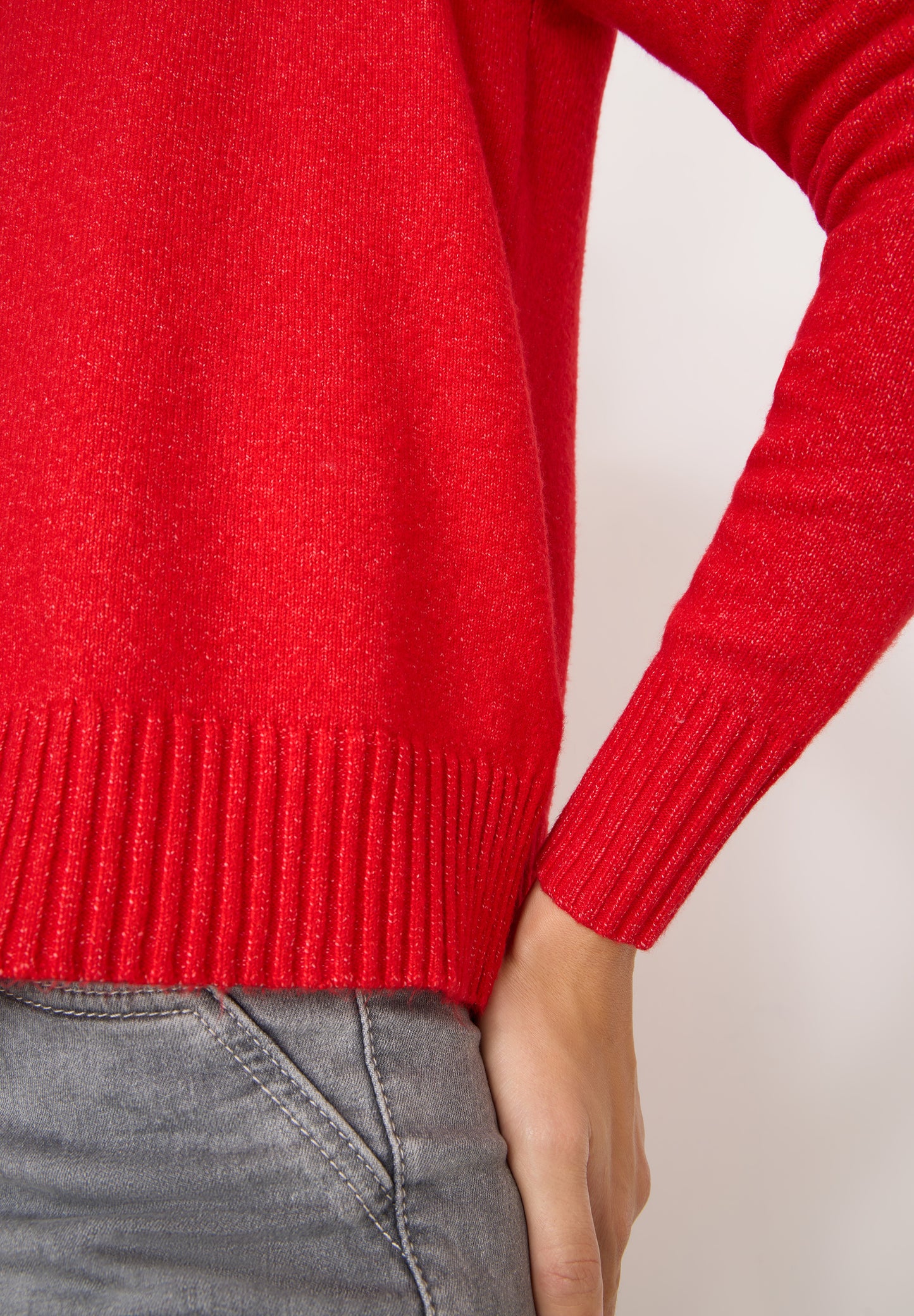 CECIL Cosy Cardigan mit Zipper - Farbe: fiery red melange