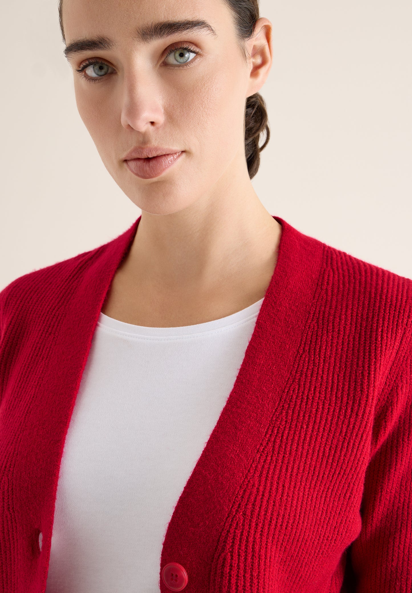 CECIL Cardigan mit Strukturdetail - Farbe: beaujolais red