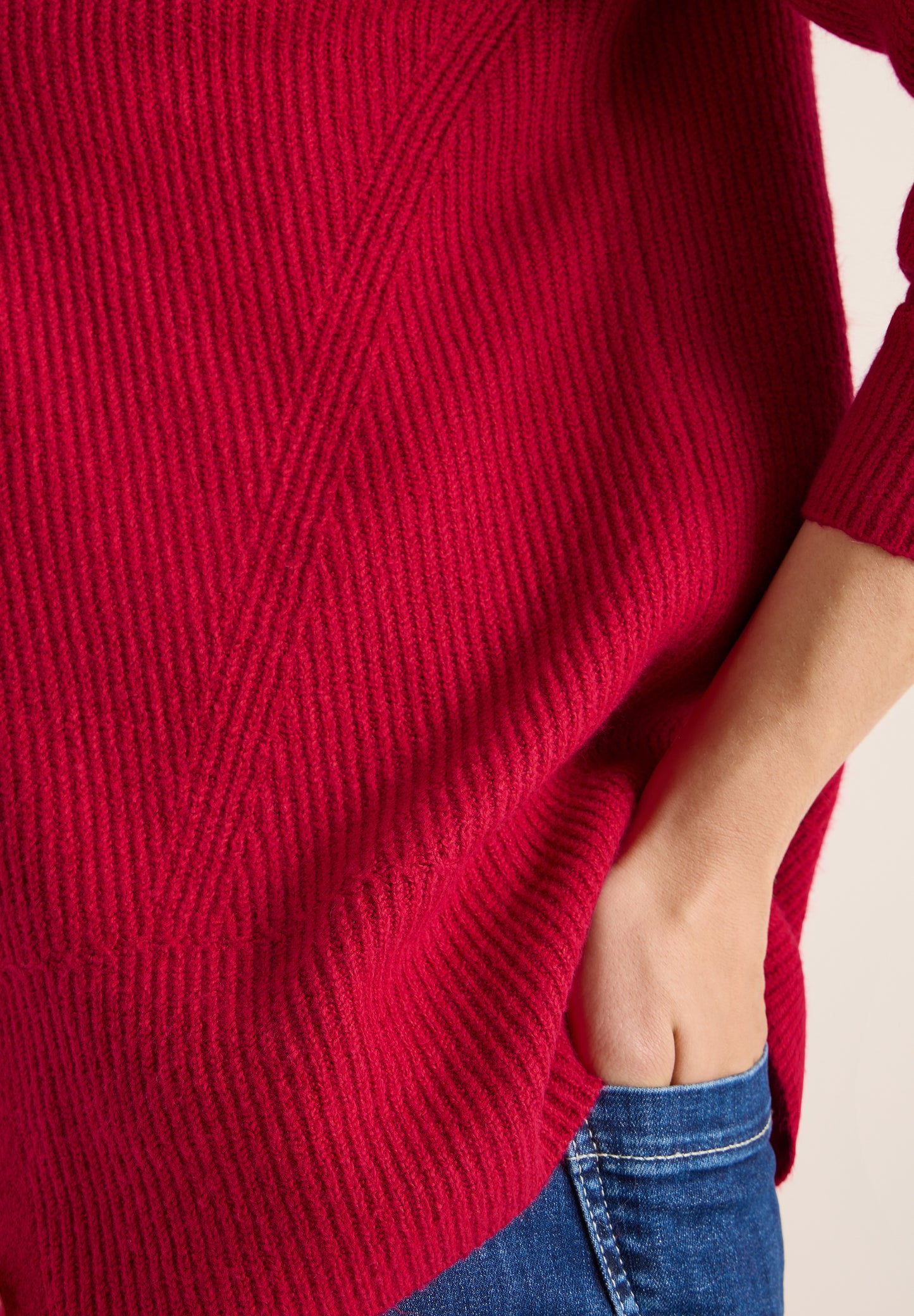 CECIL Cardigan mit Strukturdetail - Farbe: beaujolais red