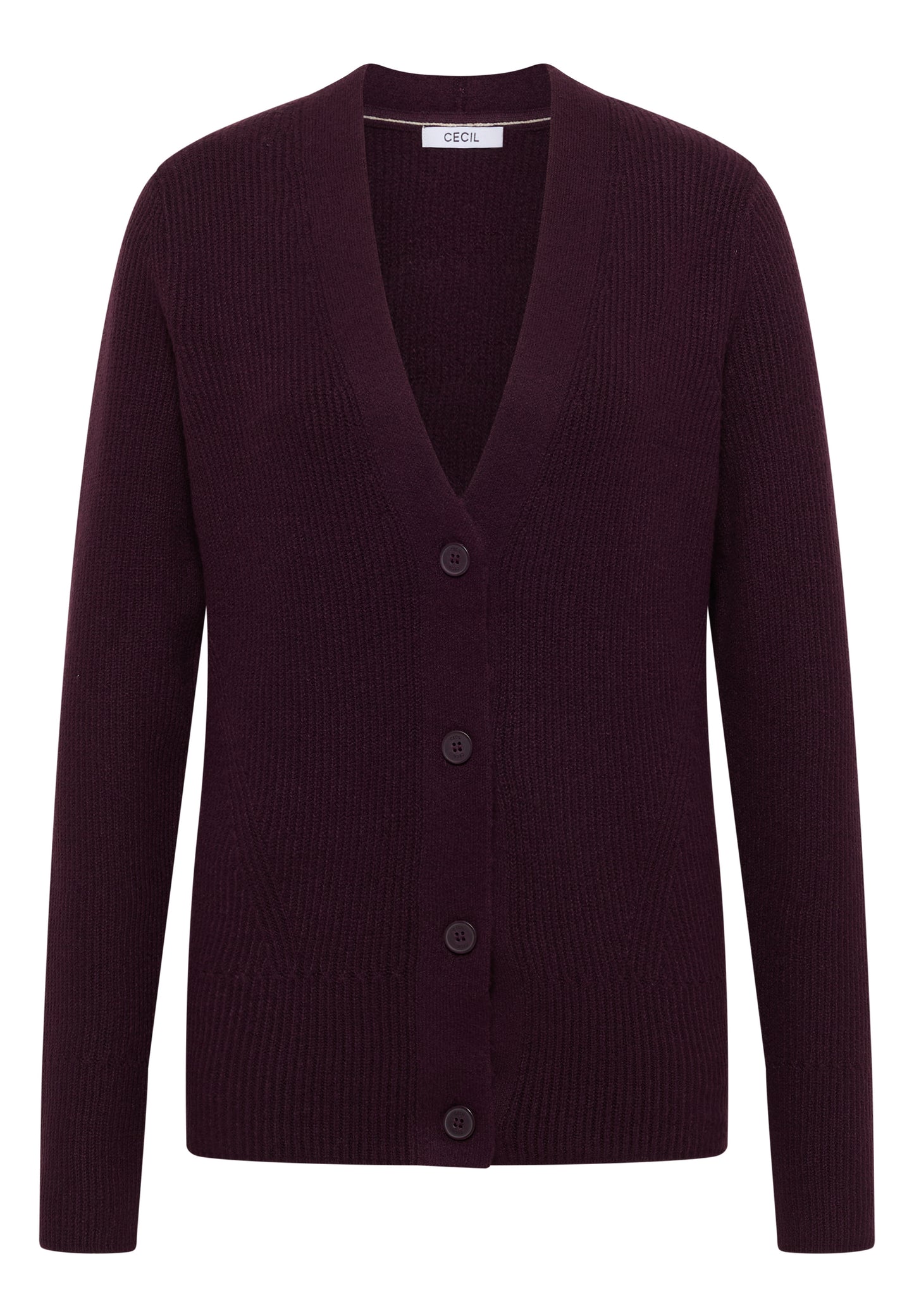 CECIL Cardigan mit Strukturdetail - Farbe: eggplant red