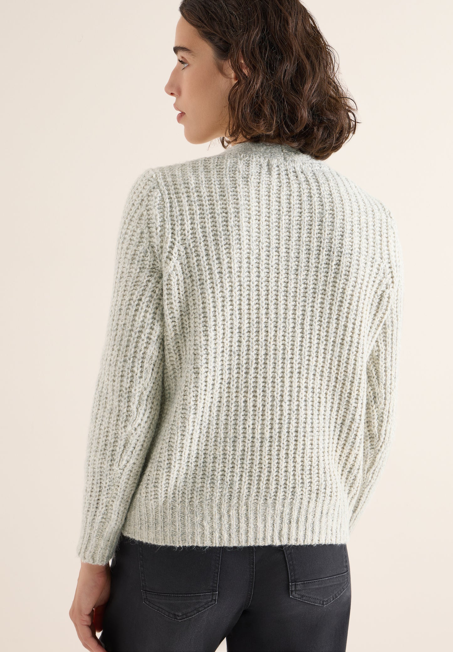 CECIL Two Tone Cardigan - Farbe: metal grey melange