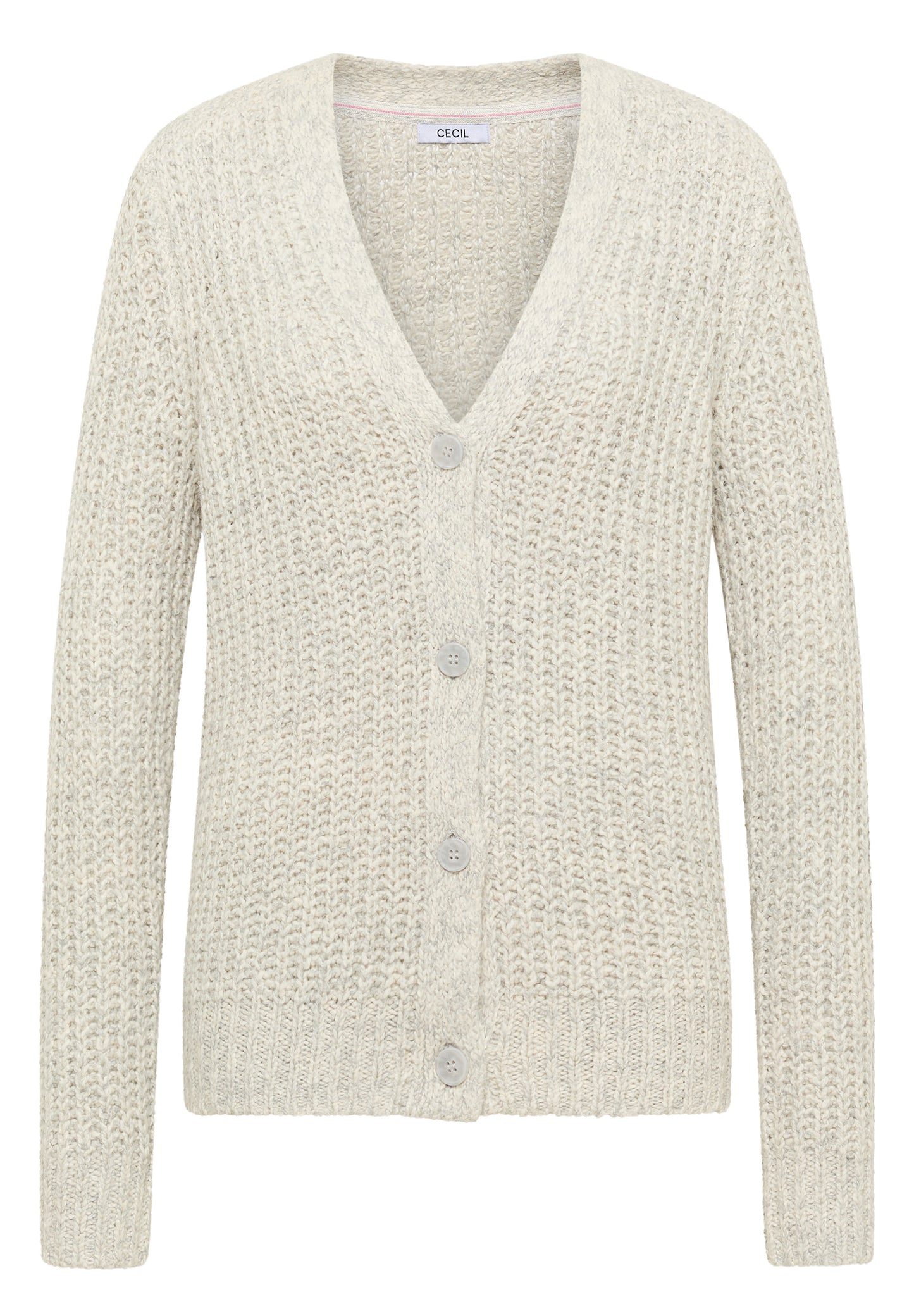 CECIL Two Tone Cardigan - Farbe: metal grey melange