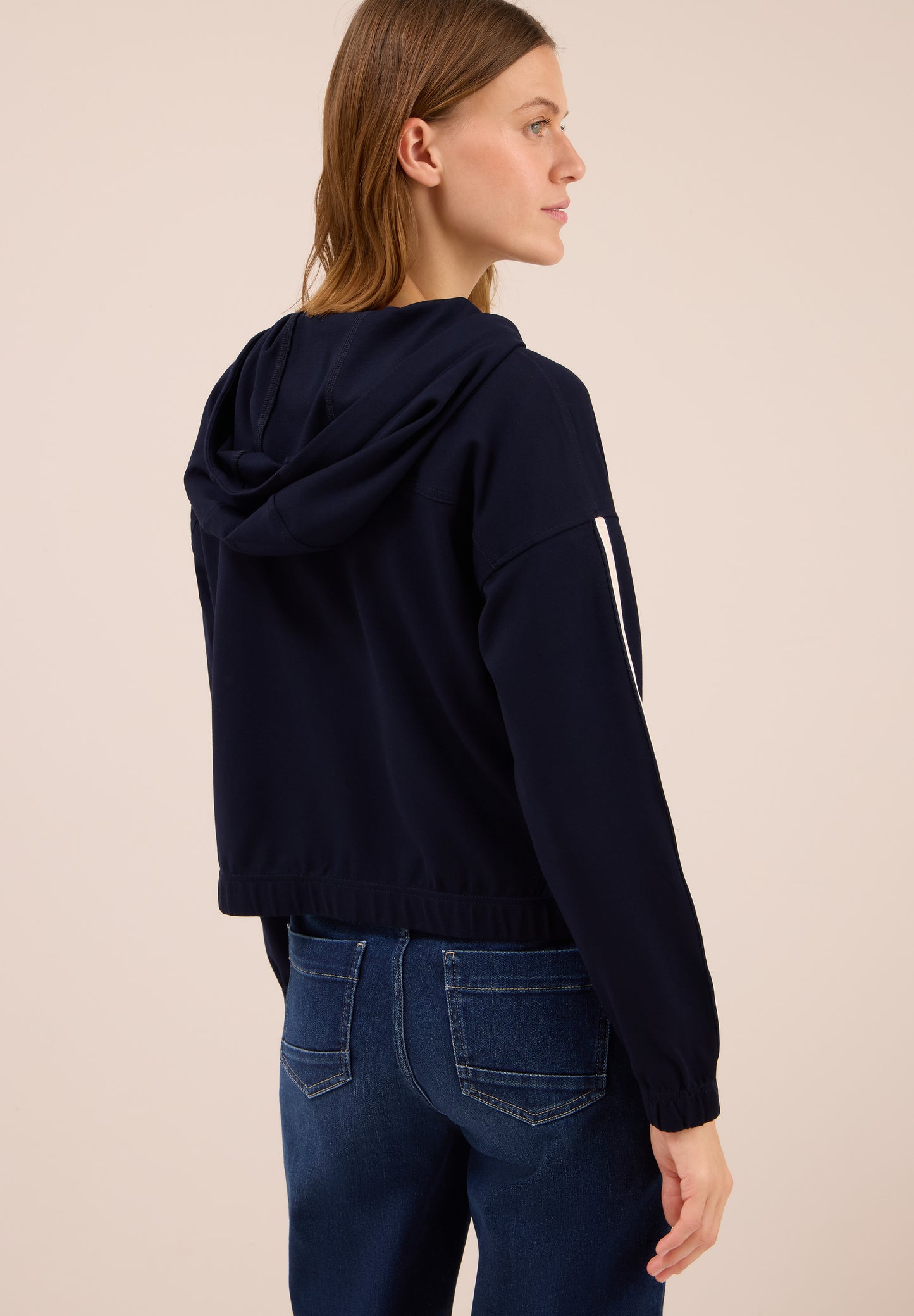 CECIL Sweatjacke mit Galonstreifen - Farbe: urban dark blue