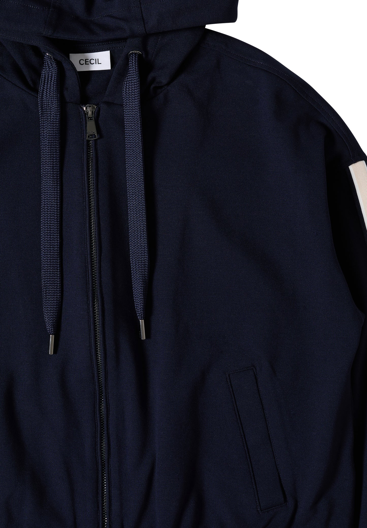 CECIL Sweatjacke mit Galonstreifen - Farbe: urban dark blue