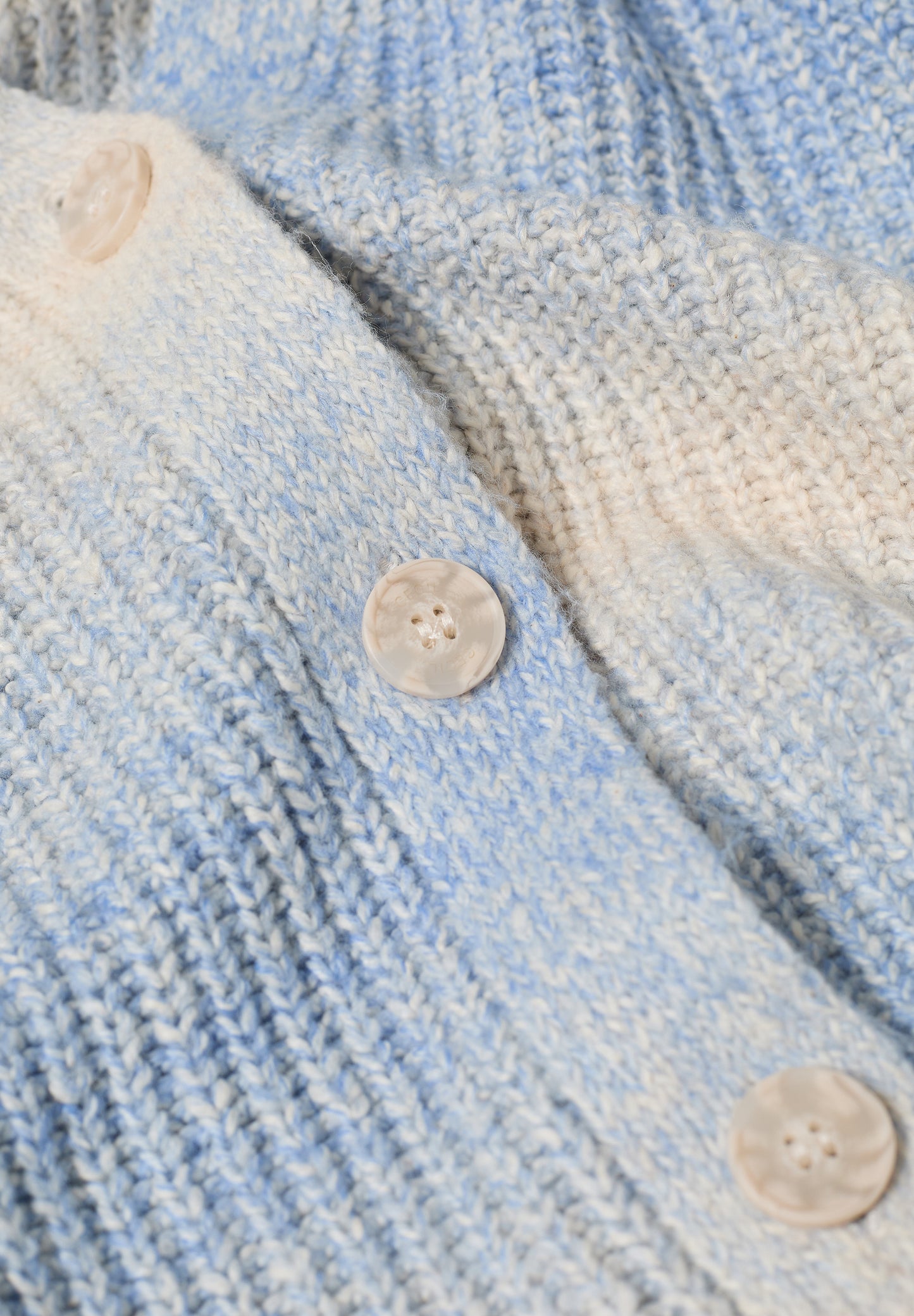 CECIL - Space Dye V-Neck Cardigan - Farbe: fountain blue melange